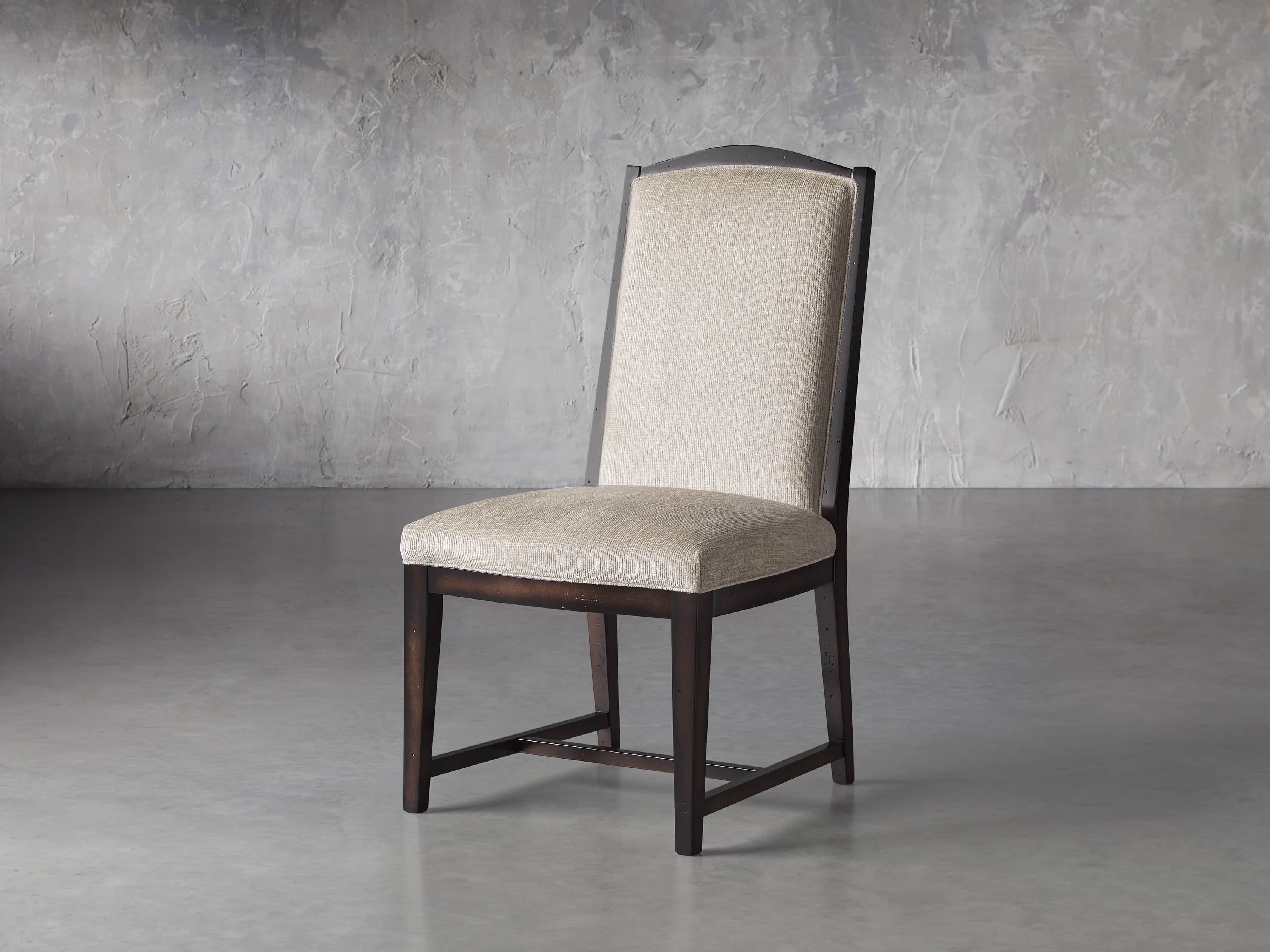 Isabella 27" Dining Side Chair in Taupe and Noceto, slide 3 of 8