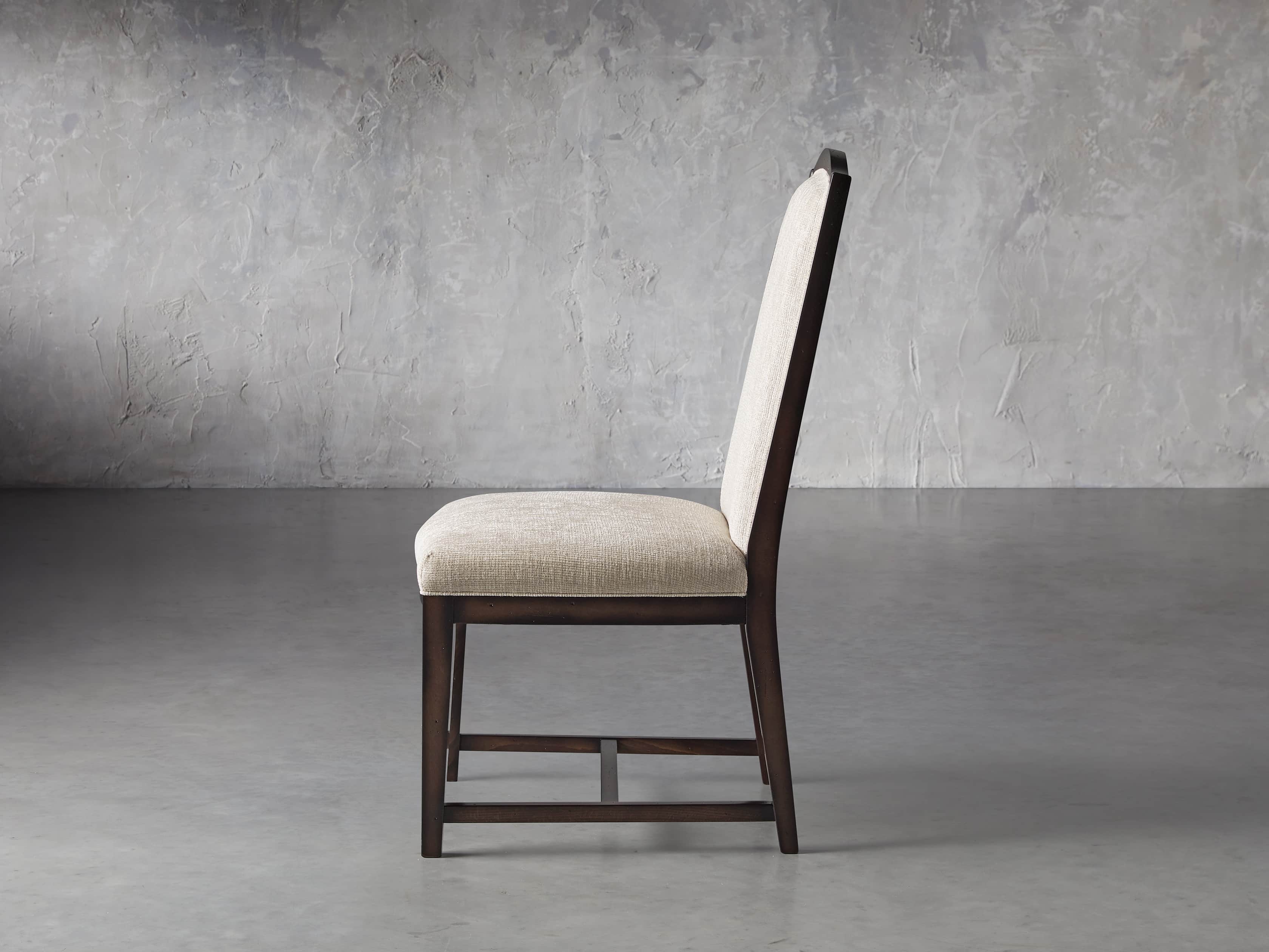 Isabella 27" Dining Side Chair in Taupe and Noceto, slide 4 of 8