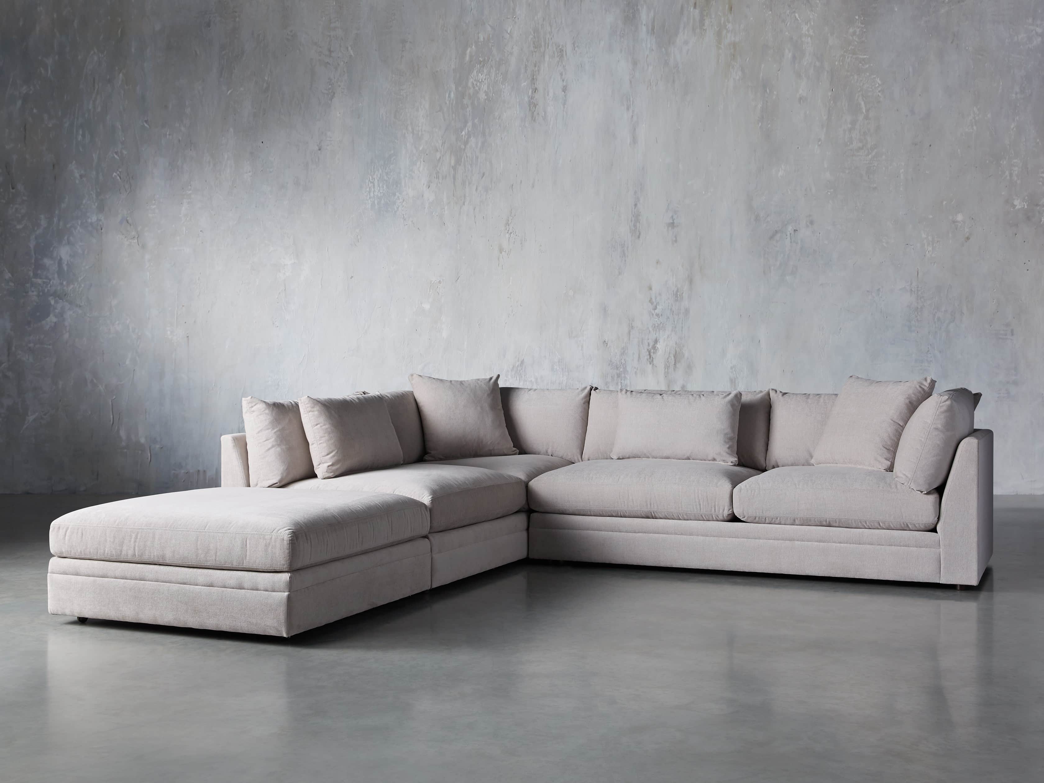 Pavo Upholstered 132" Three Piece Right Arm Sectional