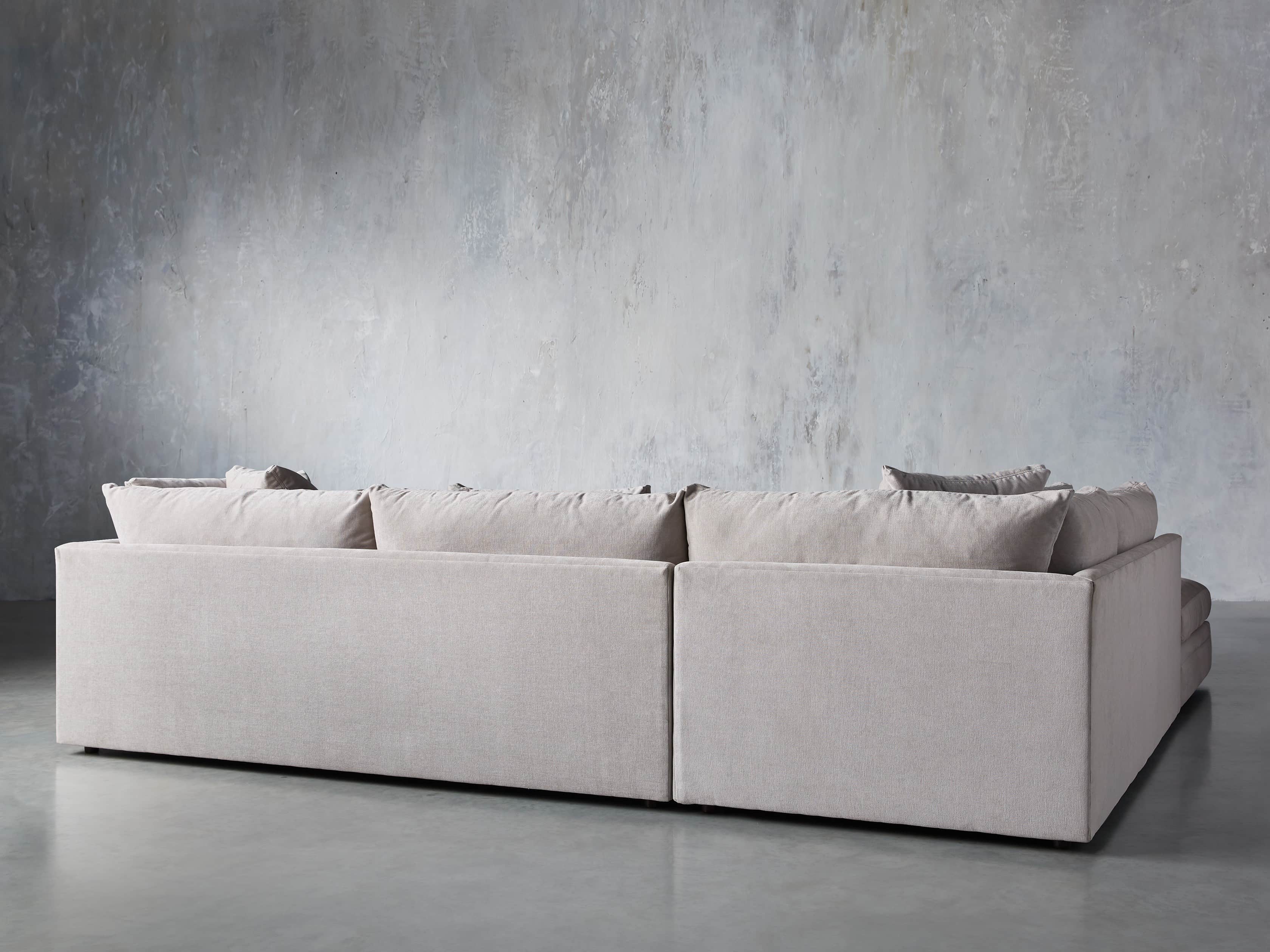Pavo Upholstered 132" Three Piece Right Arm Sectional
