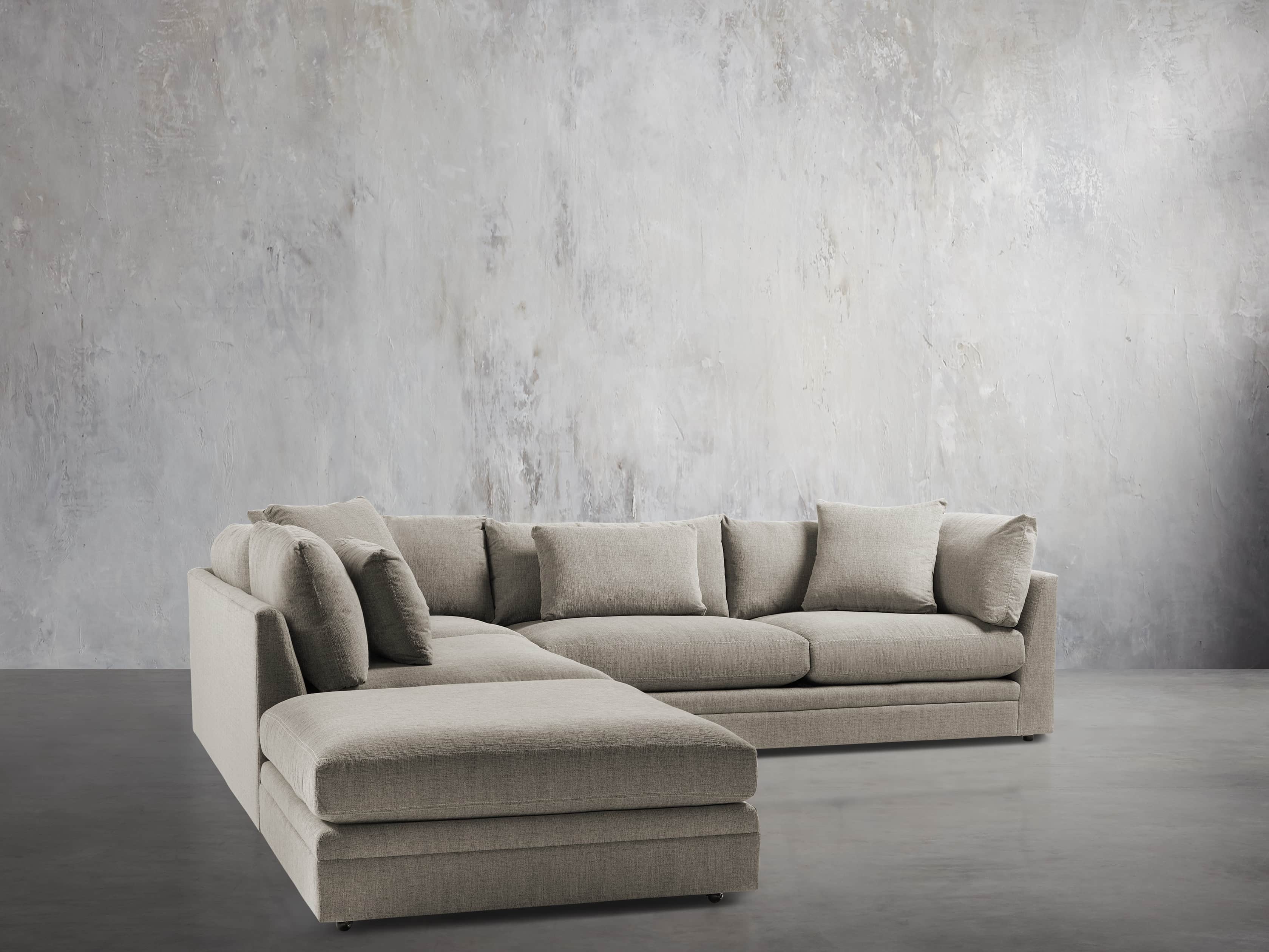 Pavo Upholstered 132" Three Piece Right Arm Sectional