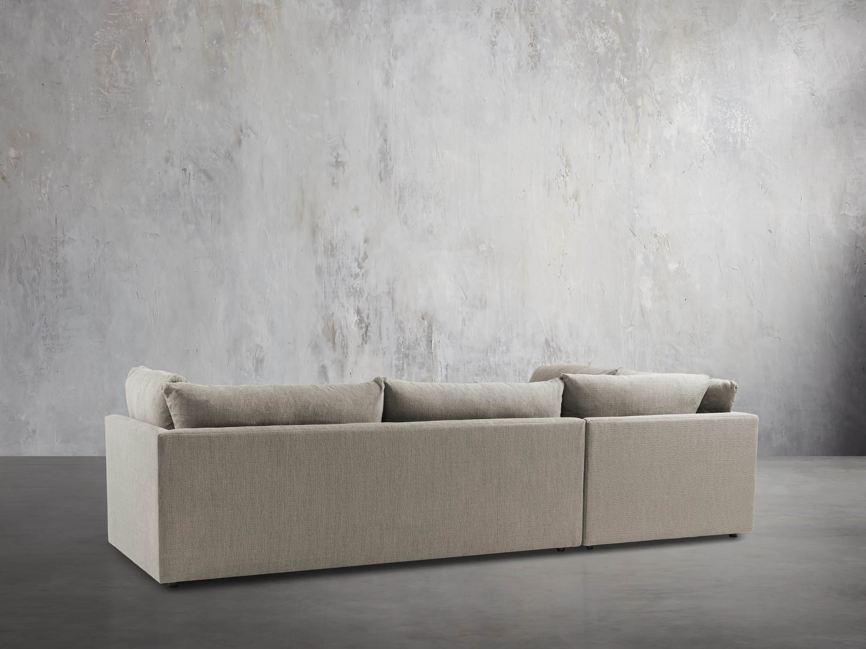 Pavo Upholstered 132" Three Piece Right Arm Sectional