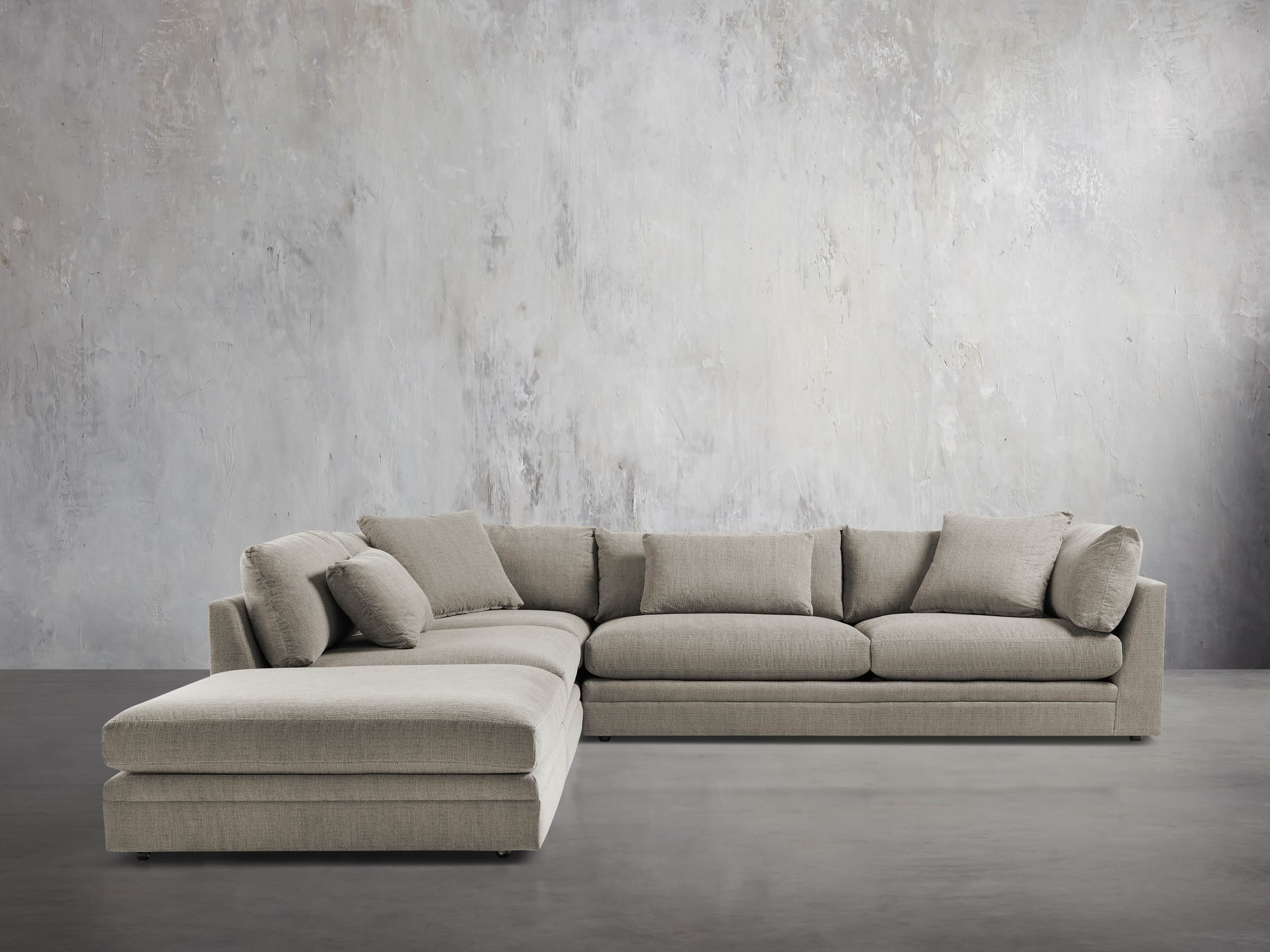 Pavo Upholstered 132" Three Piece Right Arm Sectional