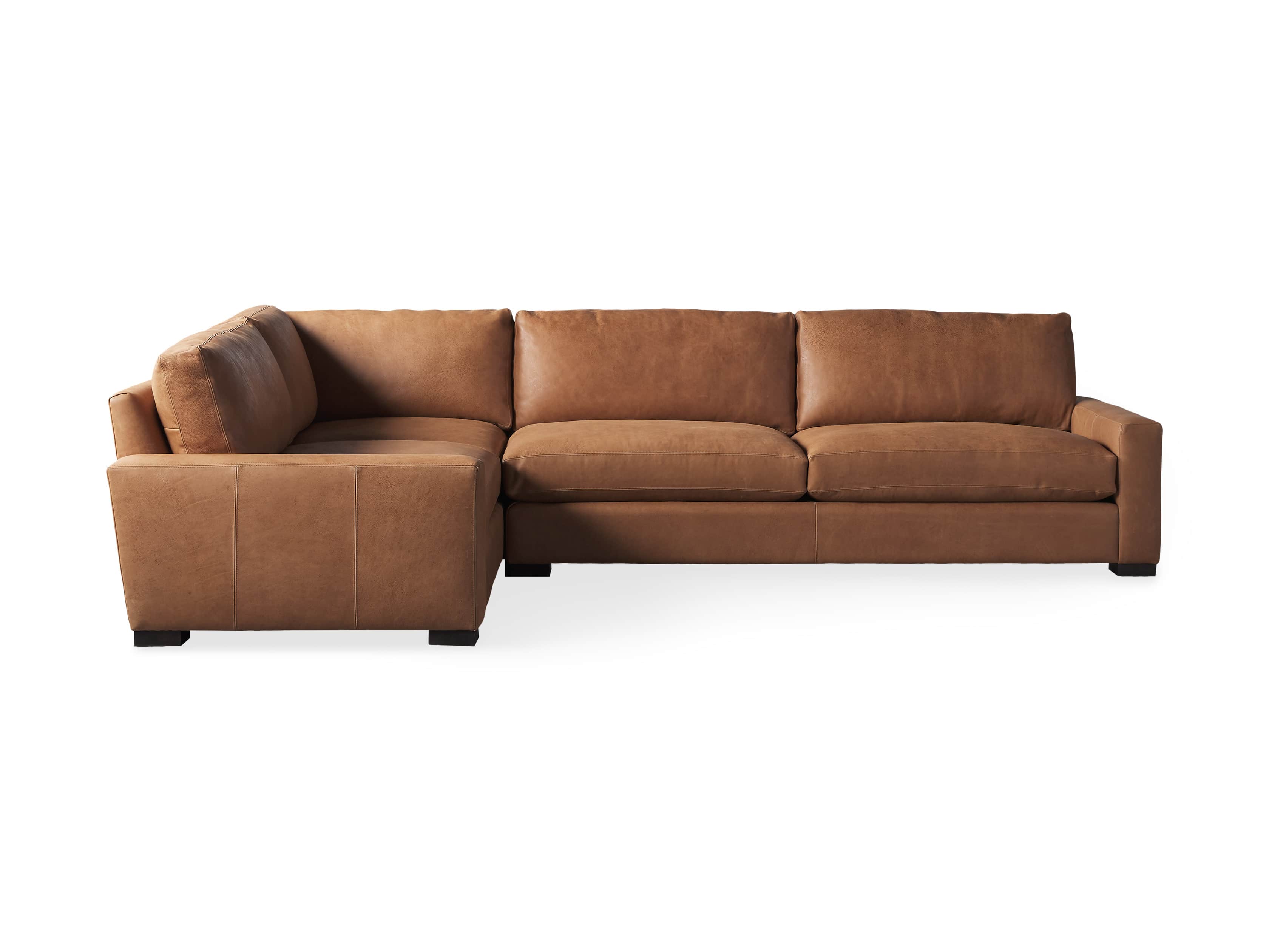 Remington Deep Springs Leather 138" Two Piece Sectional, slide 7 of 8