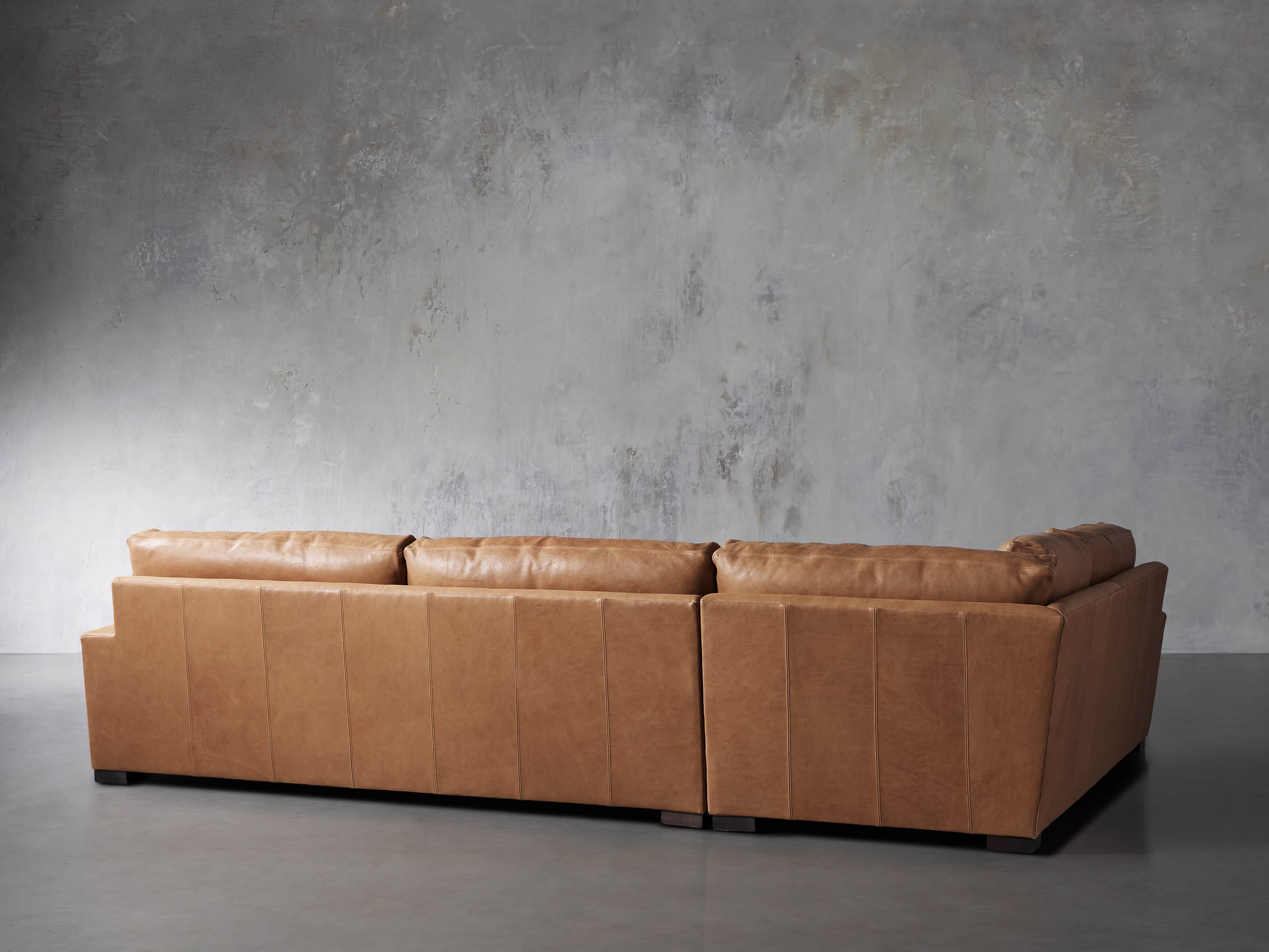 Remington Deep Springs Leather 138" Two Piece Sectional, slide 4 of 8
