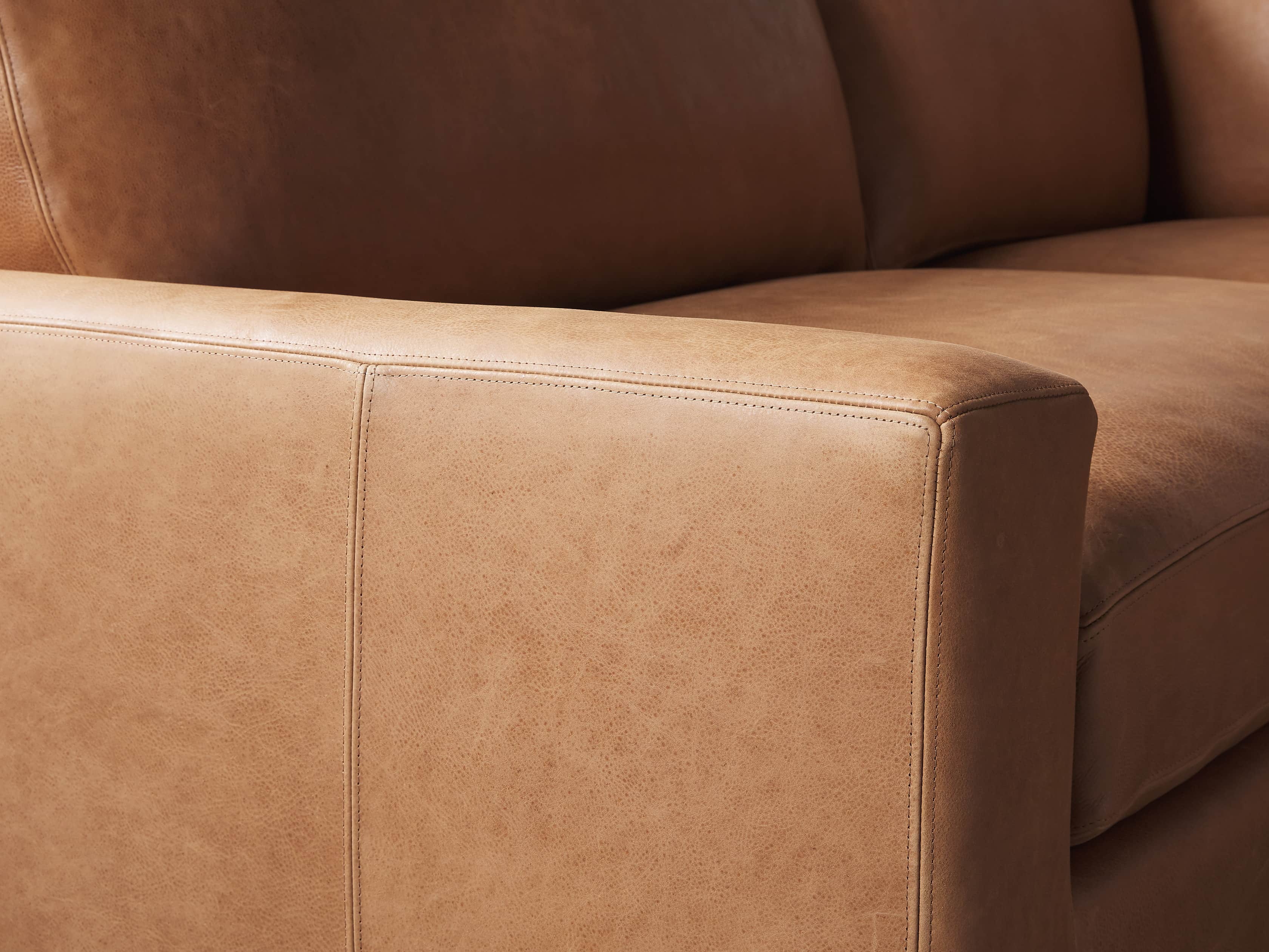 Remington Deep Springs Leather 138" Two Piece Sectional, slide 6 of 8