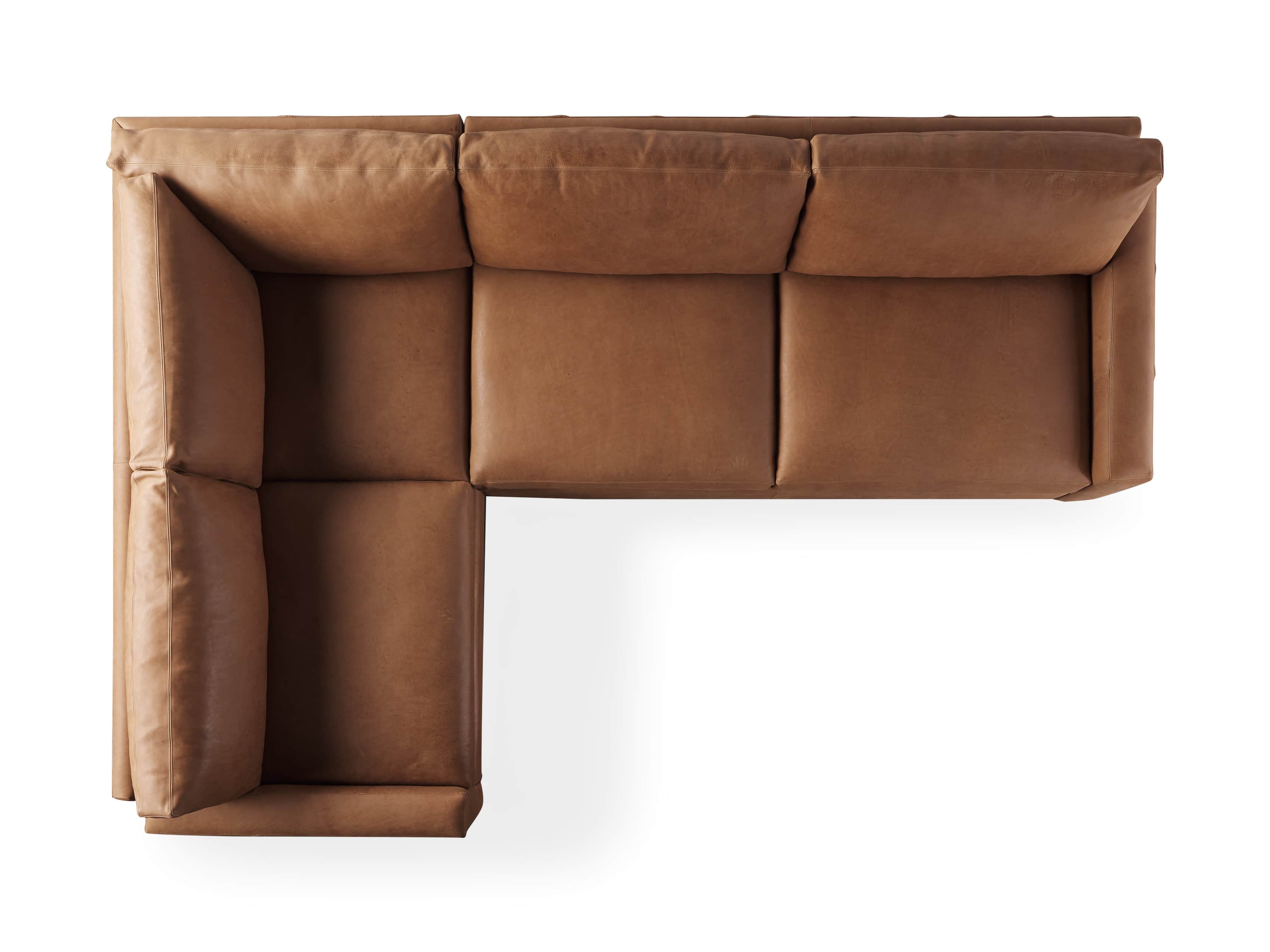 Remington Deep Springs Leather 138" Two Piece Sectional, slide 8 of 8