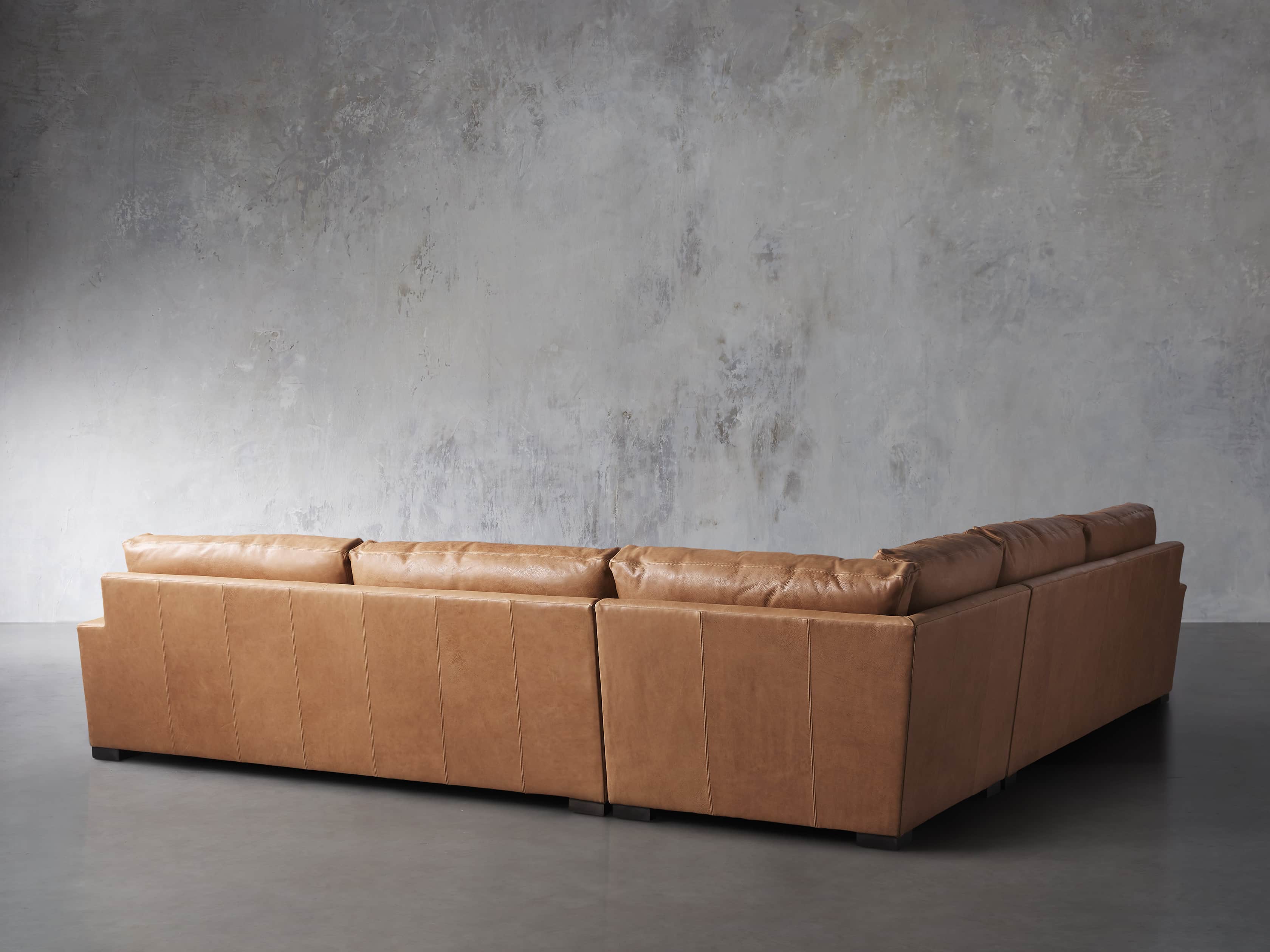 Remington Leather Three-Piece Corner Sectional