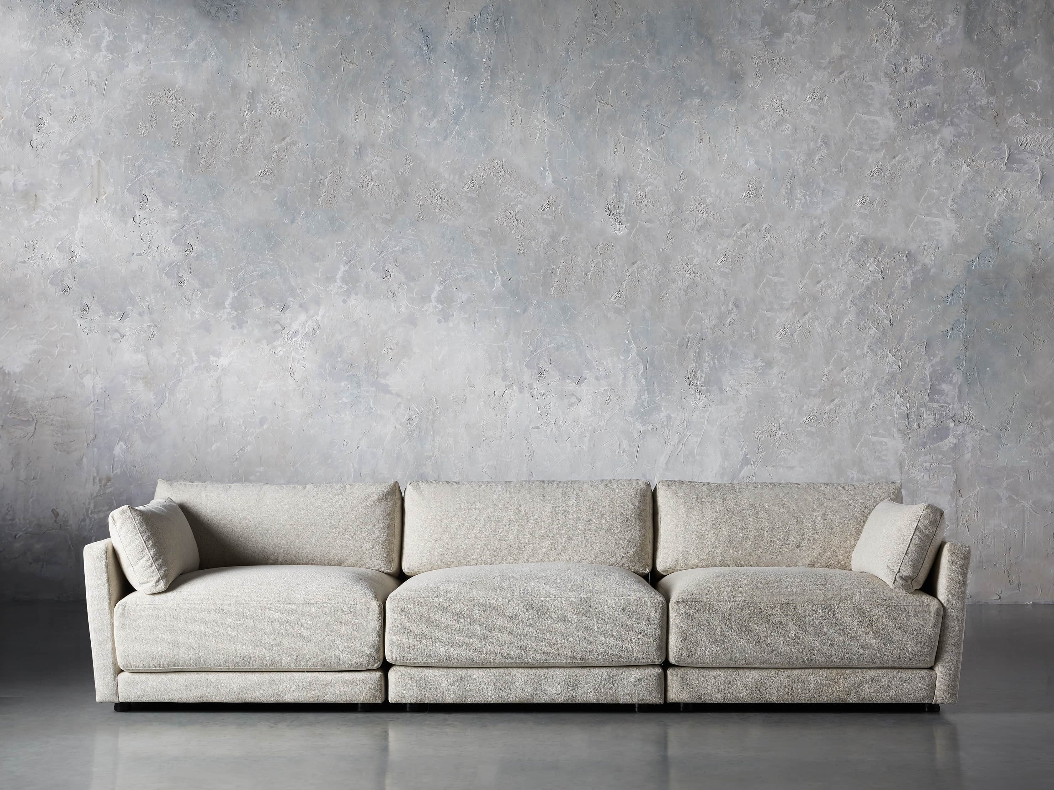 Sarno Upholstered 128" Modular Three Piece Sofa