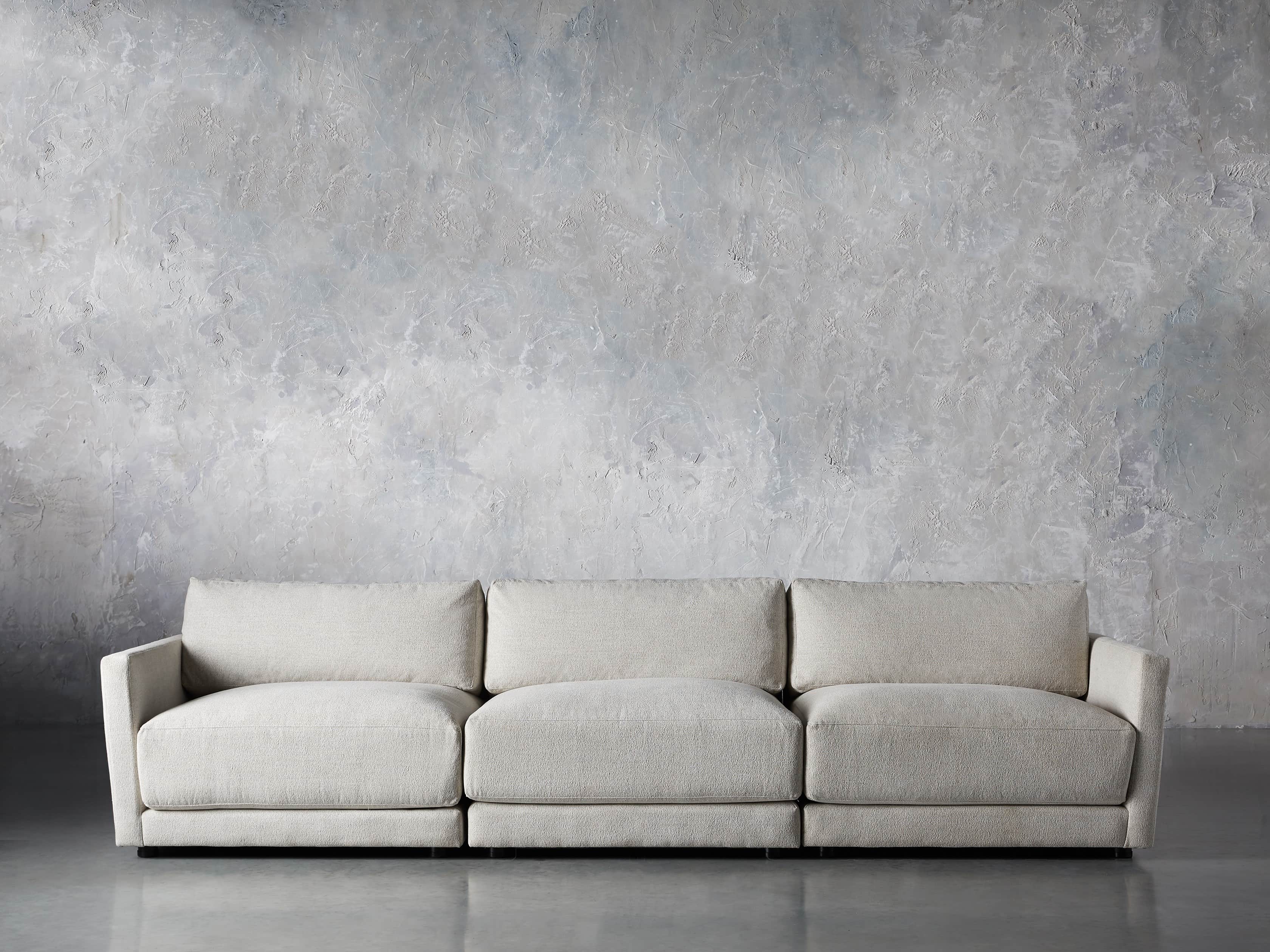 Sarno Upholstered 128" Modular Three Piece Sofa