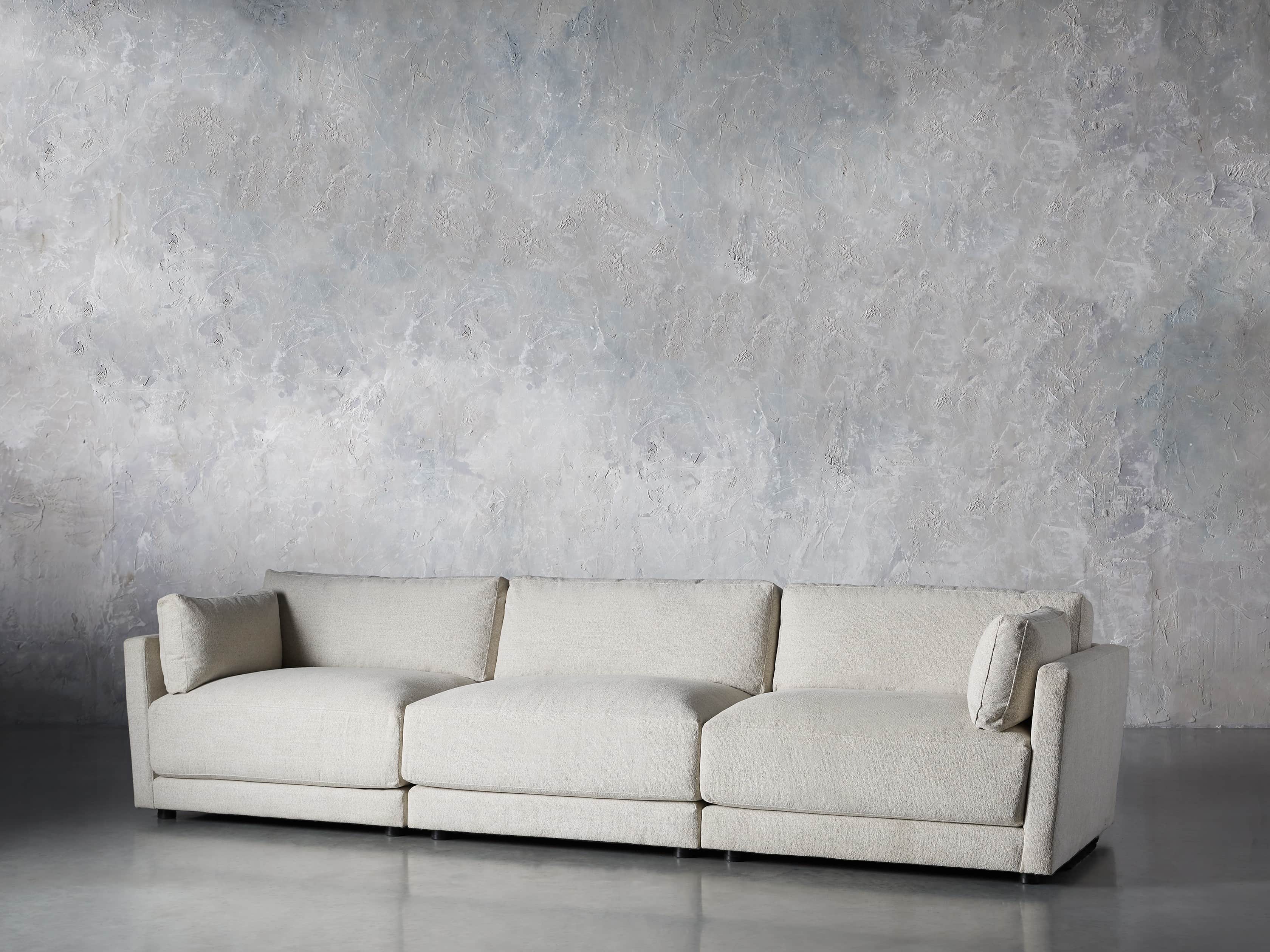 Sarno Upholstered 128" Modular Three Piece Sofa