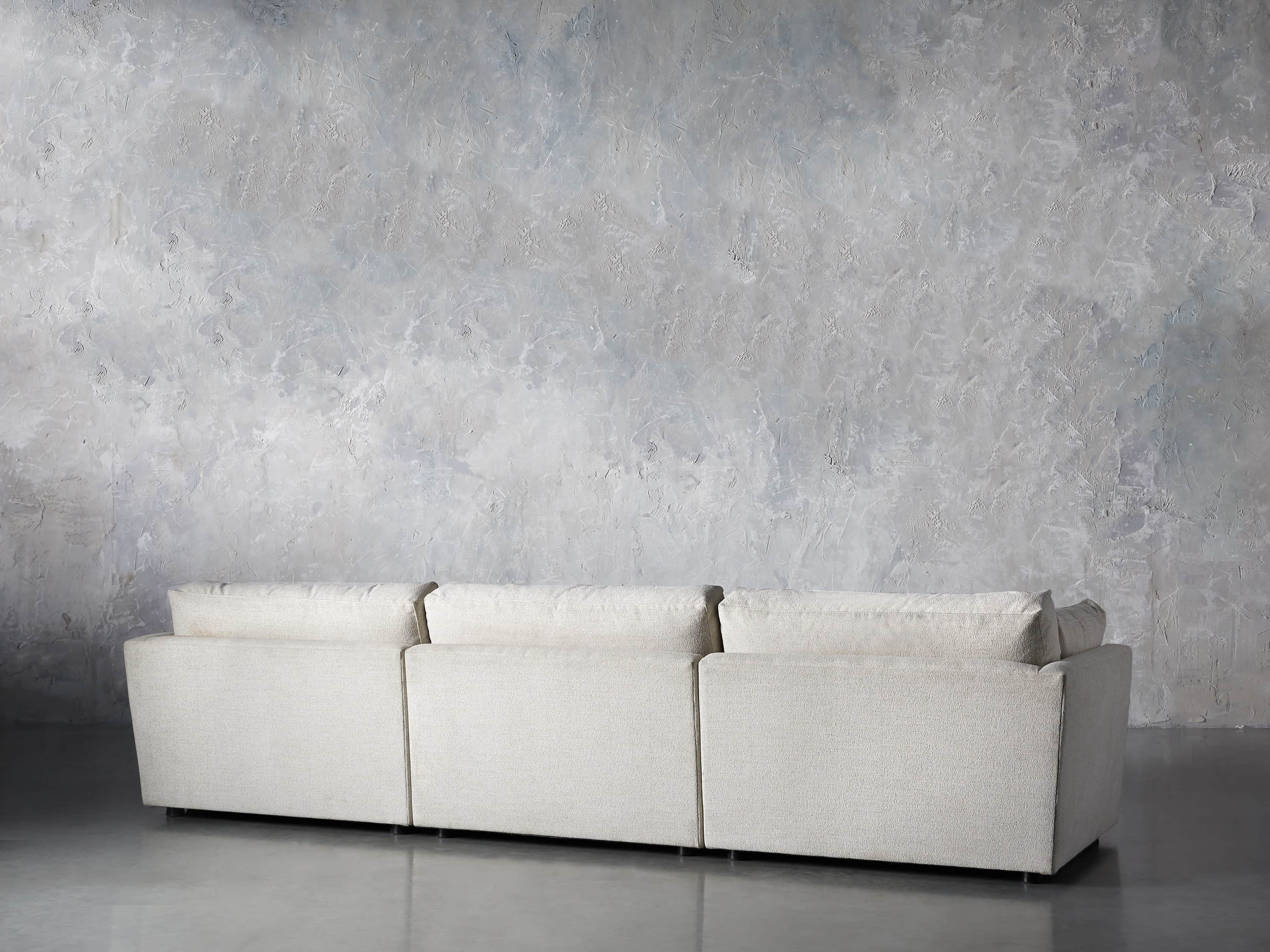 Sarno Upholstered 128" Modular Three Piece Sofa