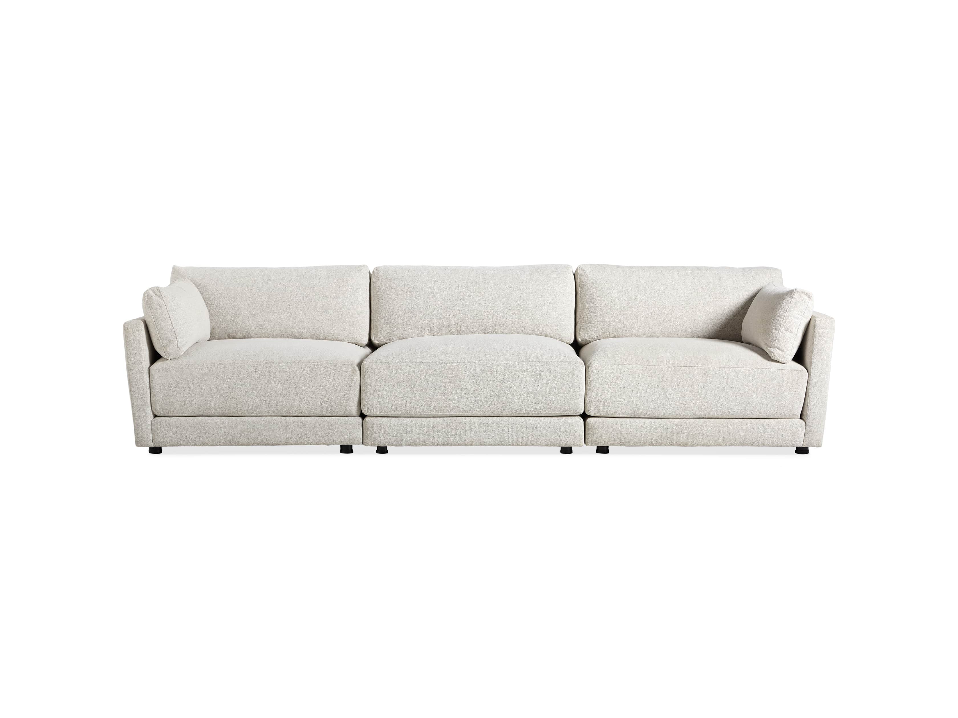 Sarno Upholstered 128" Modular Three Piece Sofa