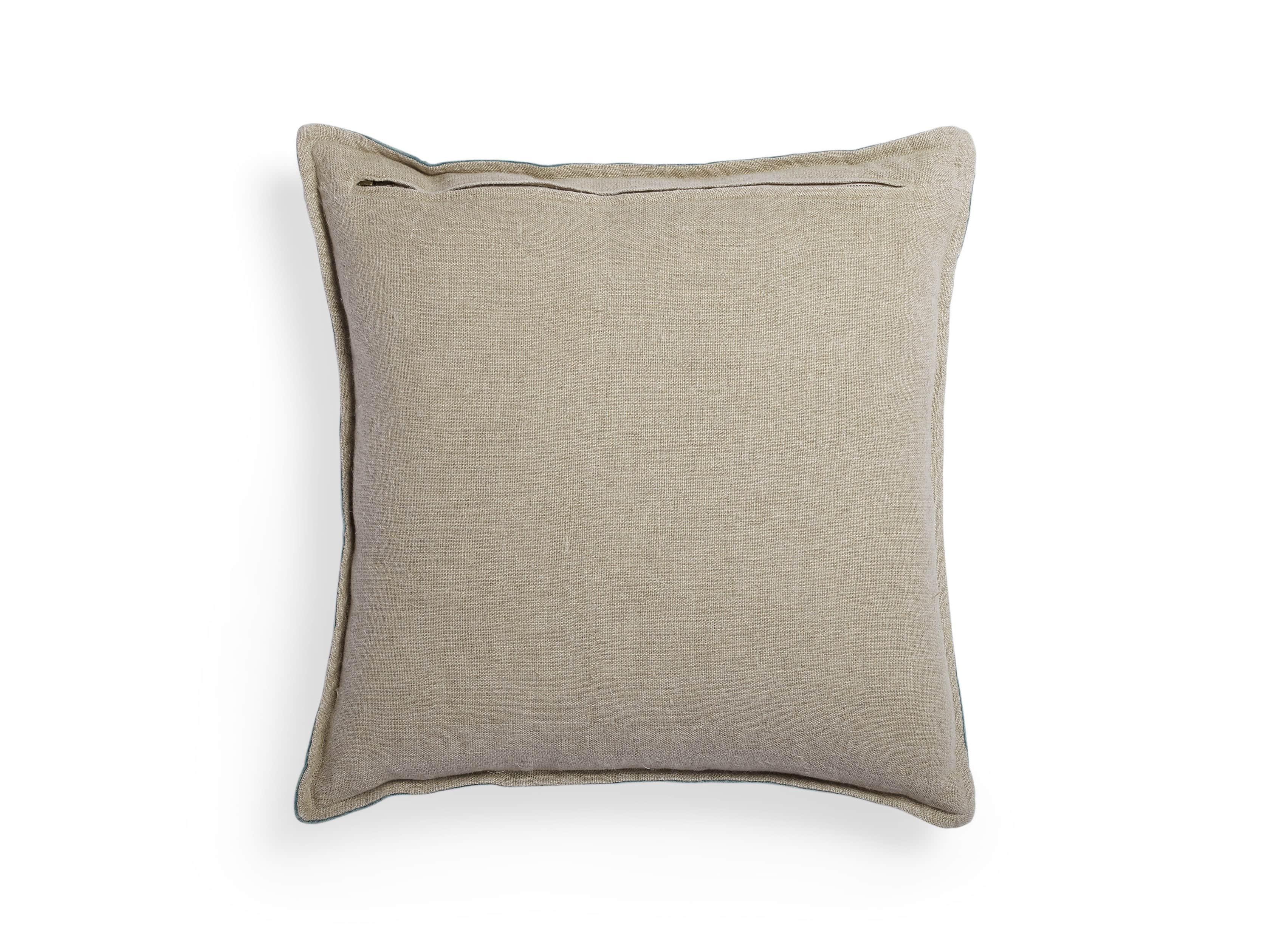 Stone Washed Velvet Square Pillow in Jade