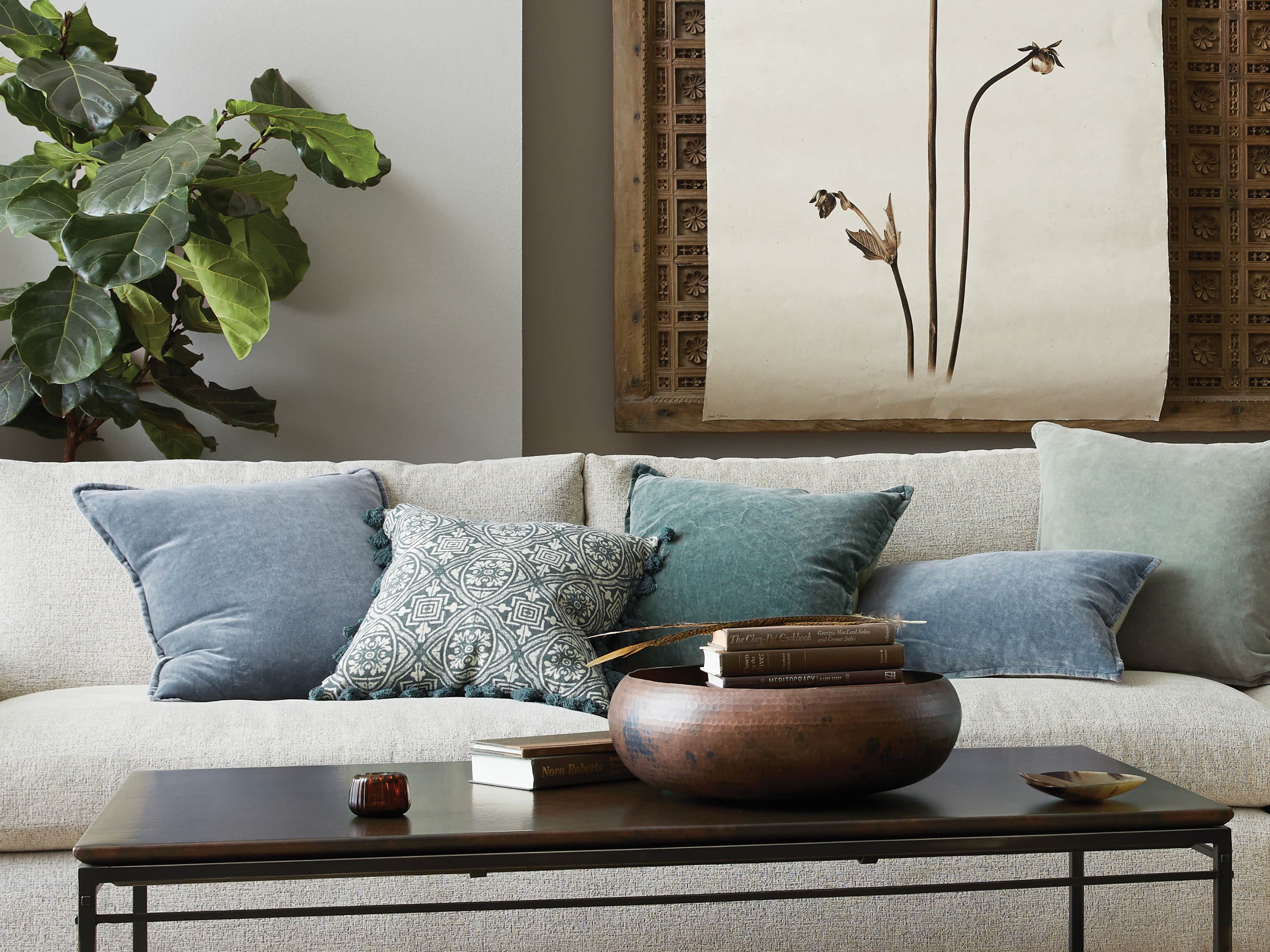 Stone Washed Velvet Square Pillow in Jade