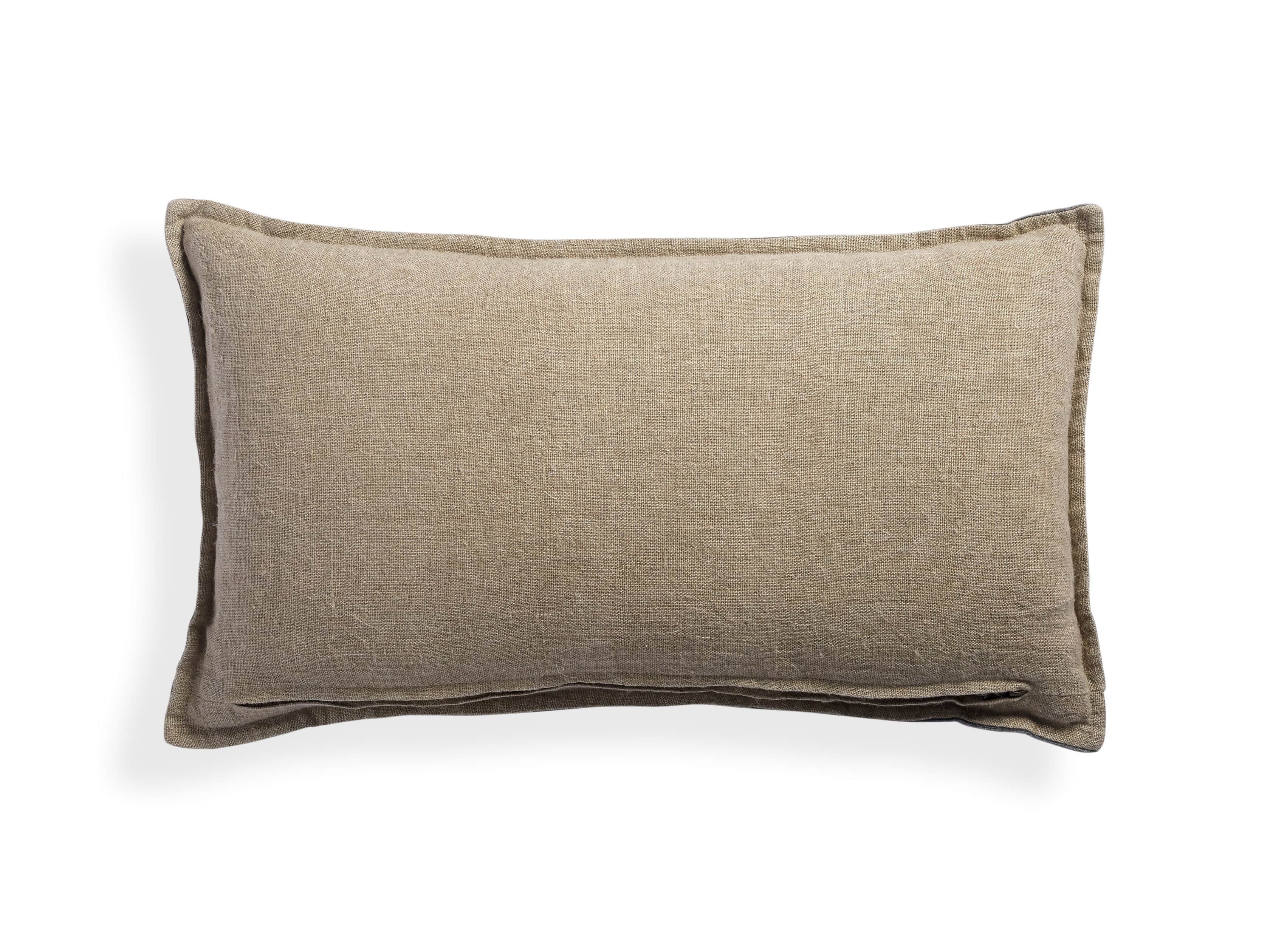 Stone Washed Velvet Lumbar Pillow Pillow in Charcoal