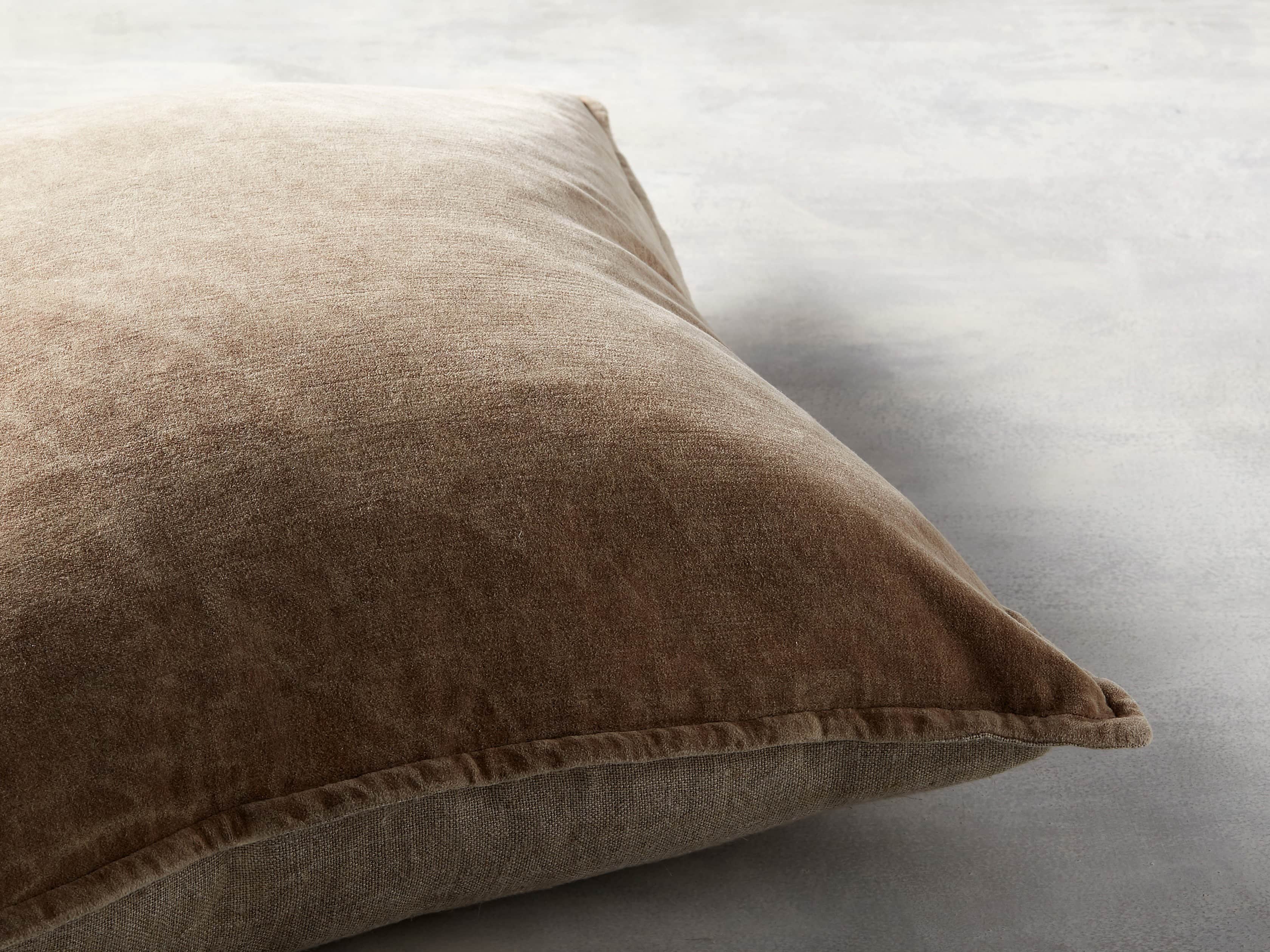 Stone Washed Velvet Pillow in Denim