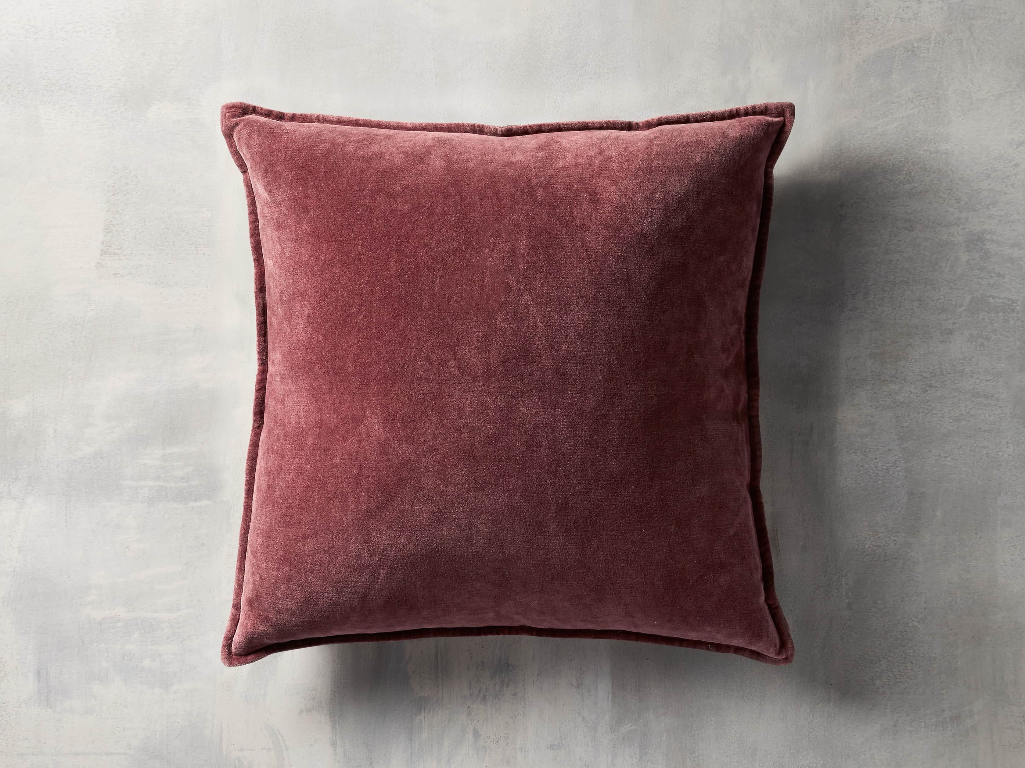 Stone Washed Velvet Square in Wine Cover Only