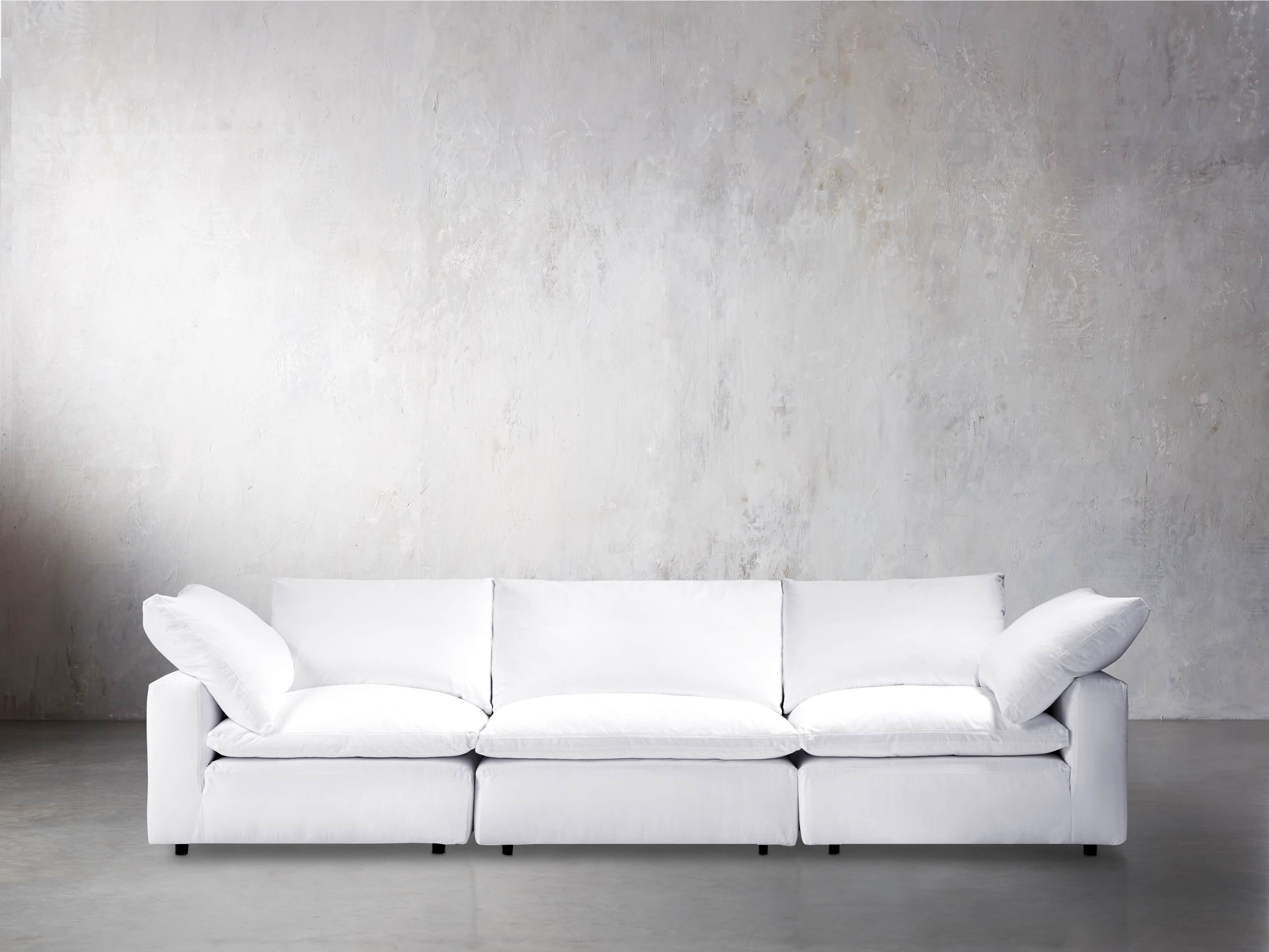 Tahoe Slipcovered 135" Three Piece Sectional