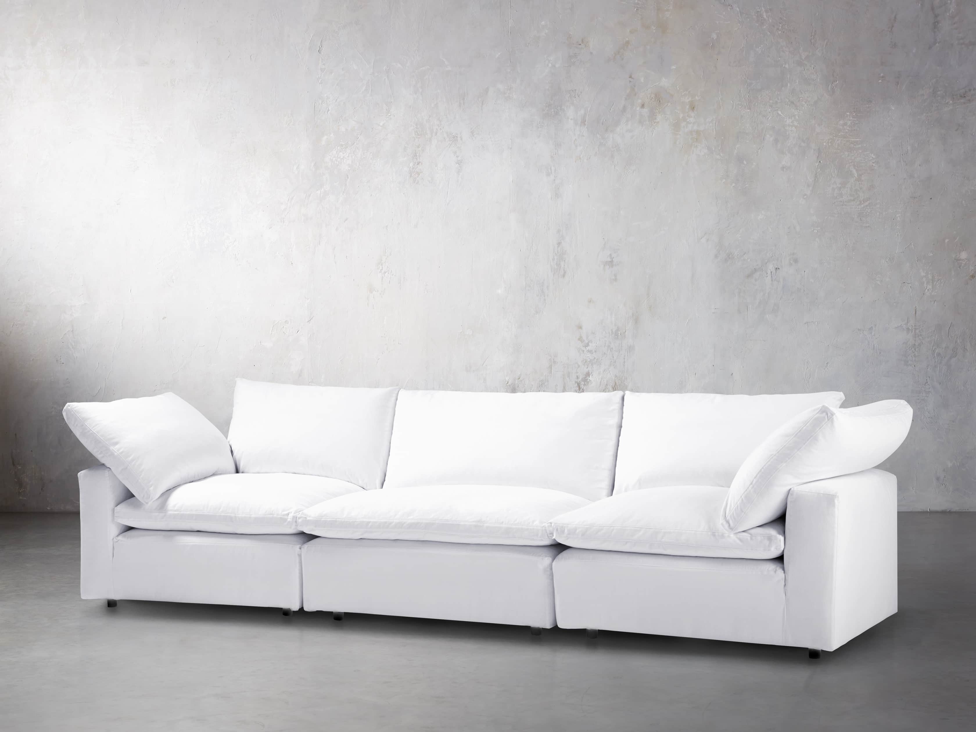 Tahoe Slipcovered 135" Three Piece Sectional