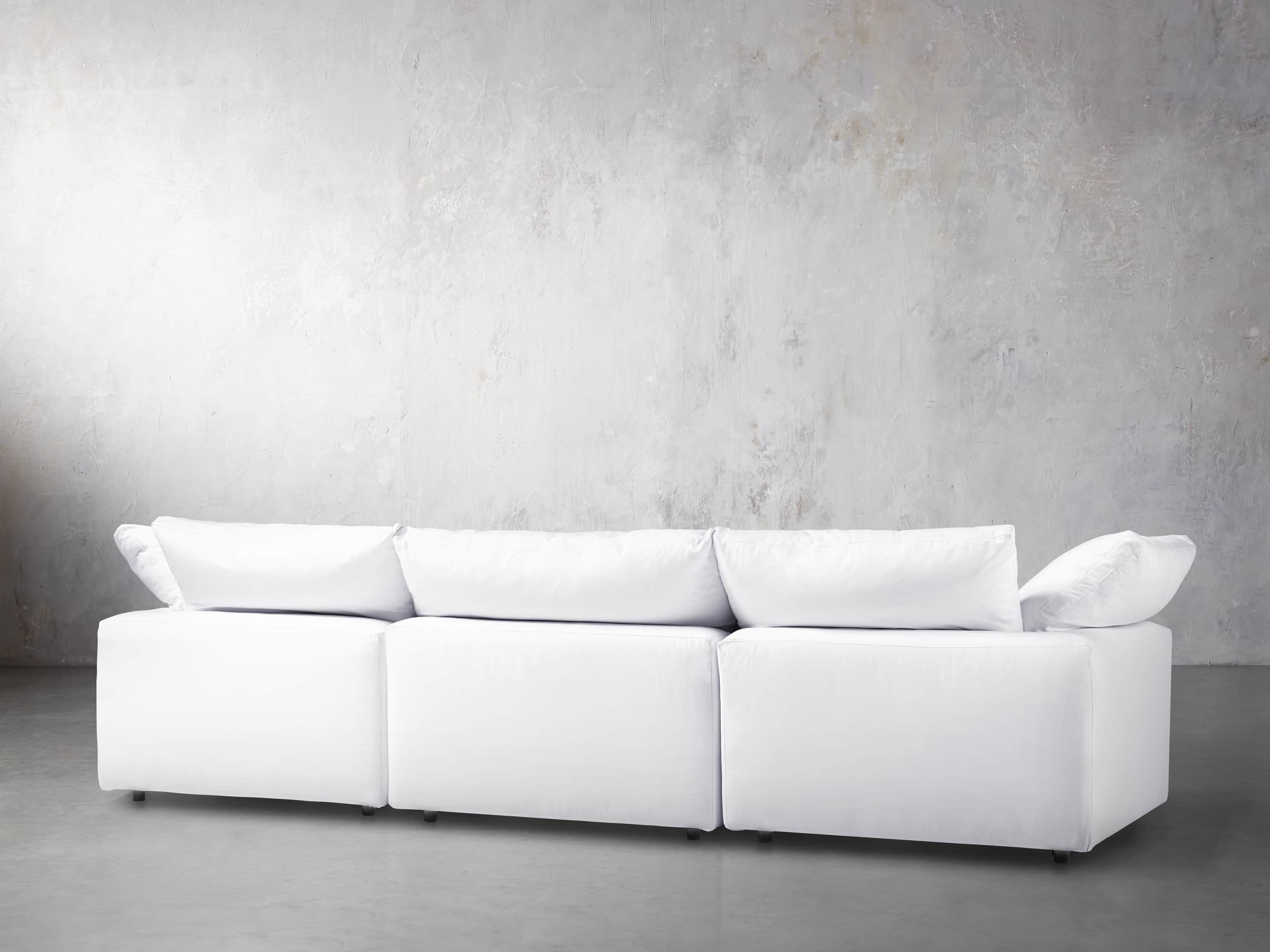 Tahoe Slipcovered 135" Three Piece Sectional