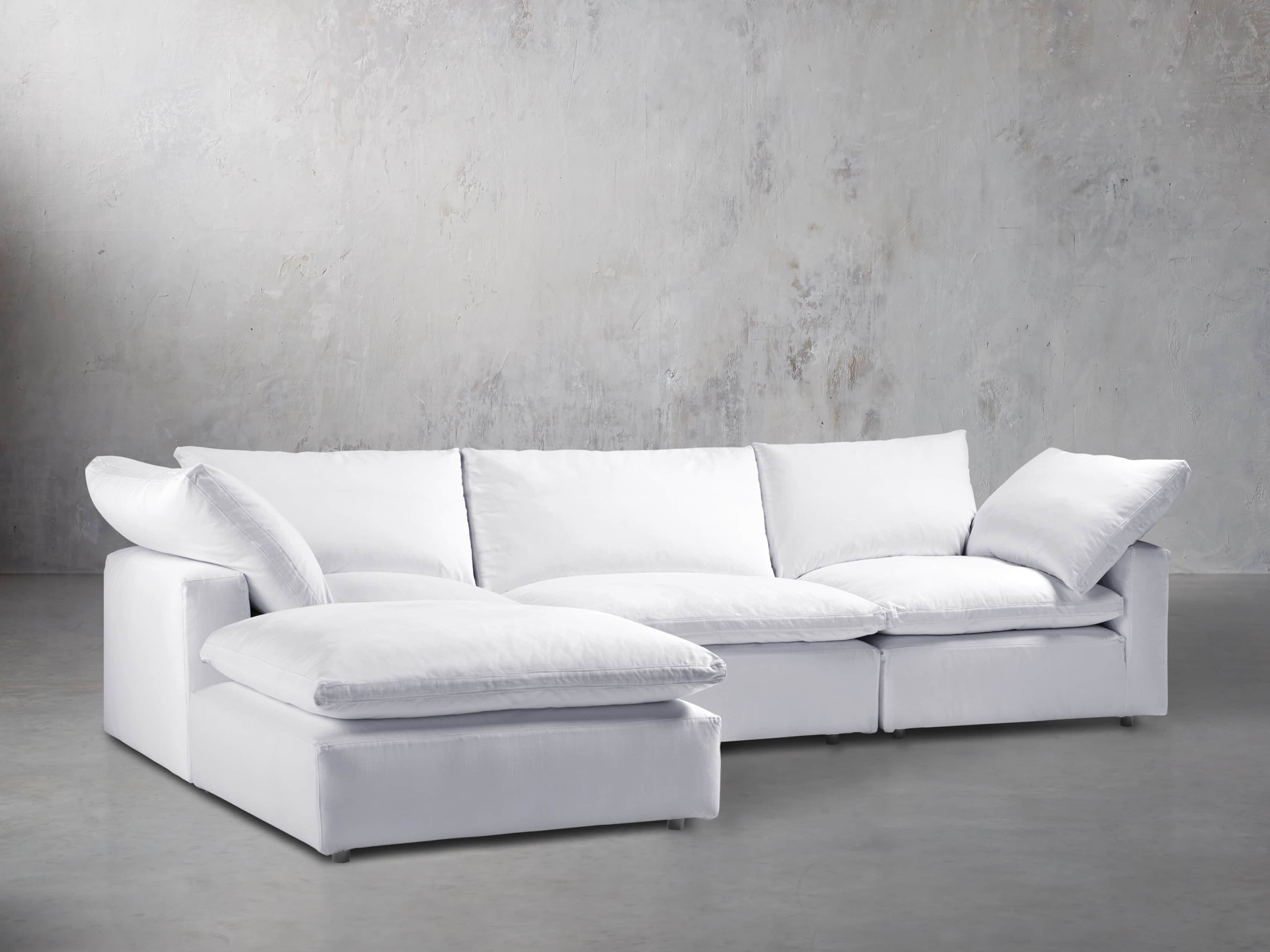 Tahoe Slipcovered 135" Four Piece Sectional