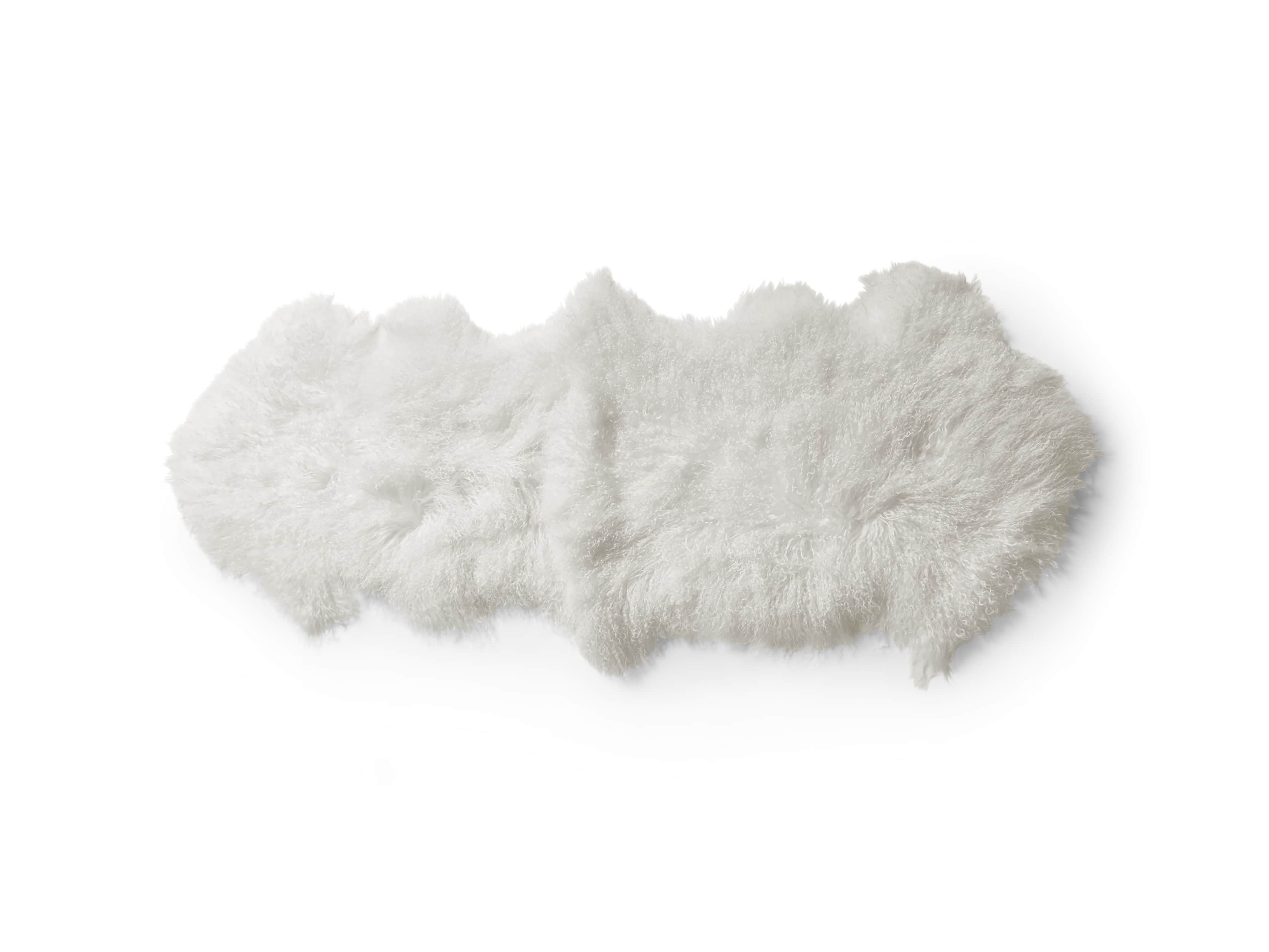 Tibetan Large Wool Throw in Ivory
