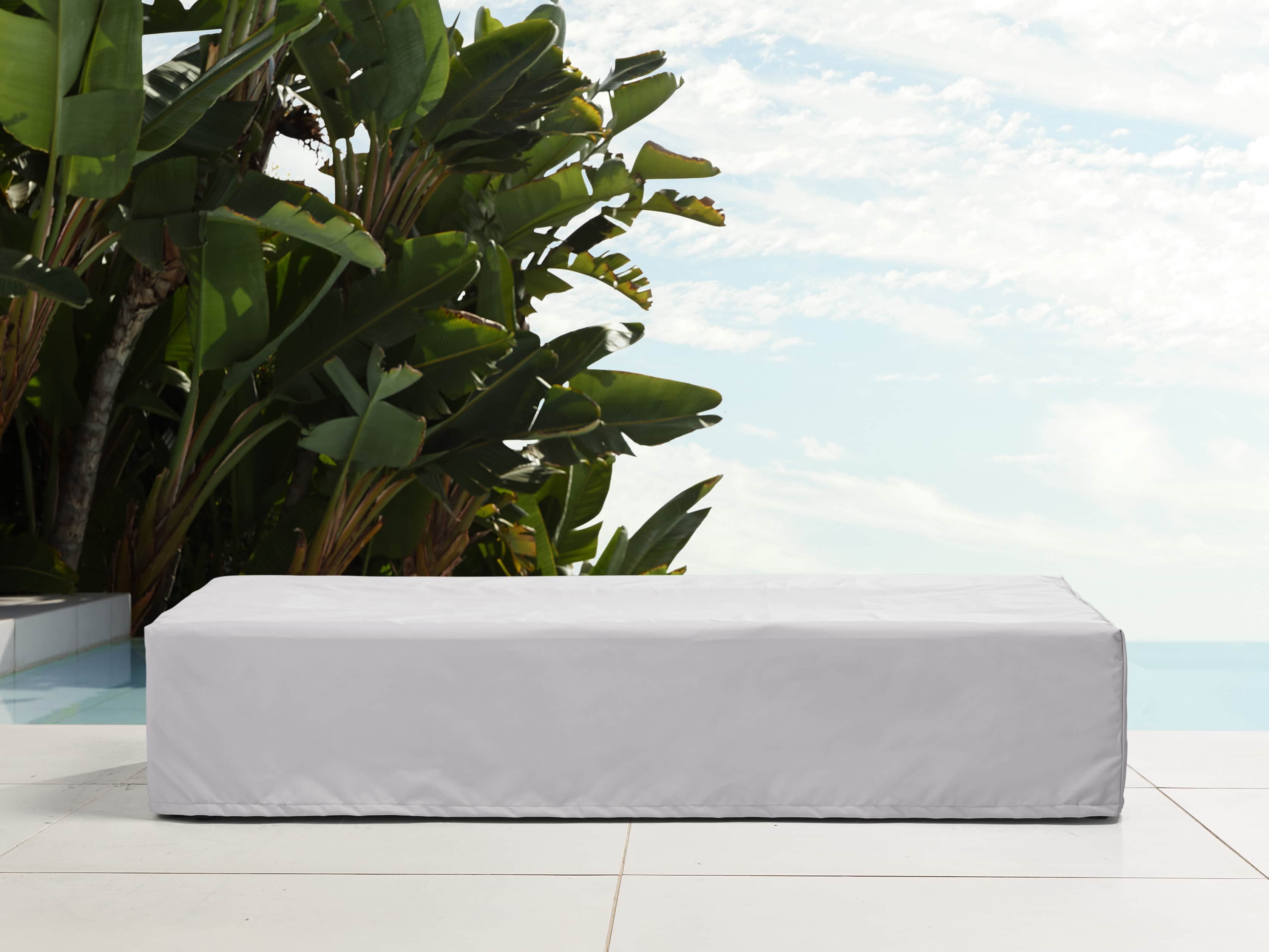 Fire Tables Outdoor 53" Rectangle Concrete Fire Table Cover, slide 2 of 3