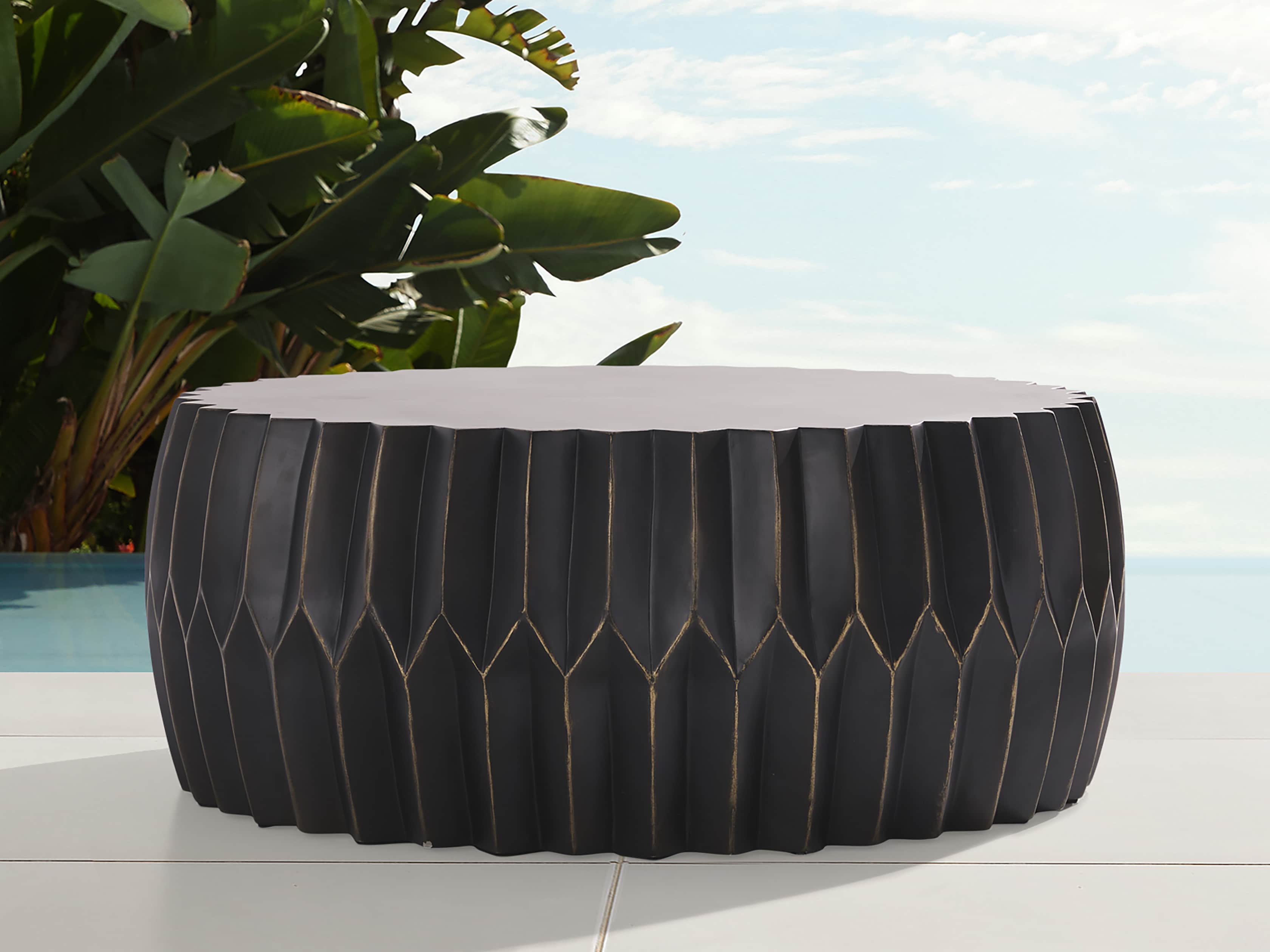 Indio Outdoor 41" Round Coffee Table Cover, slide 3 of 4