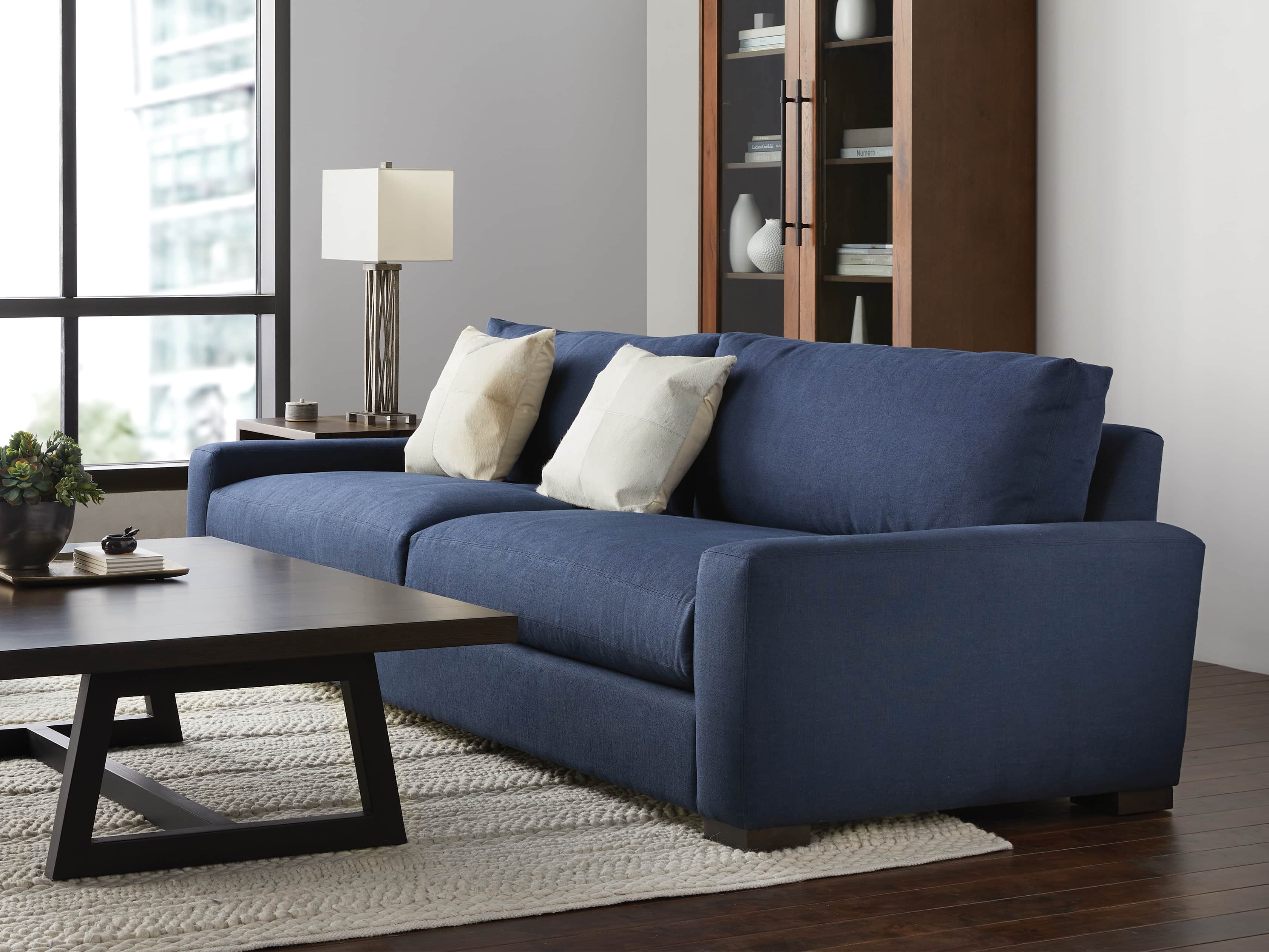Remington Two Over Two Sofa in Chalet Indigo Arhaus