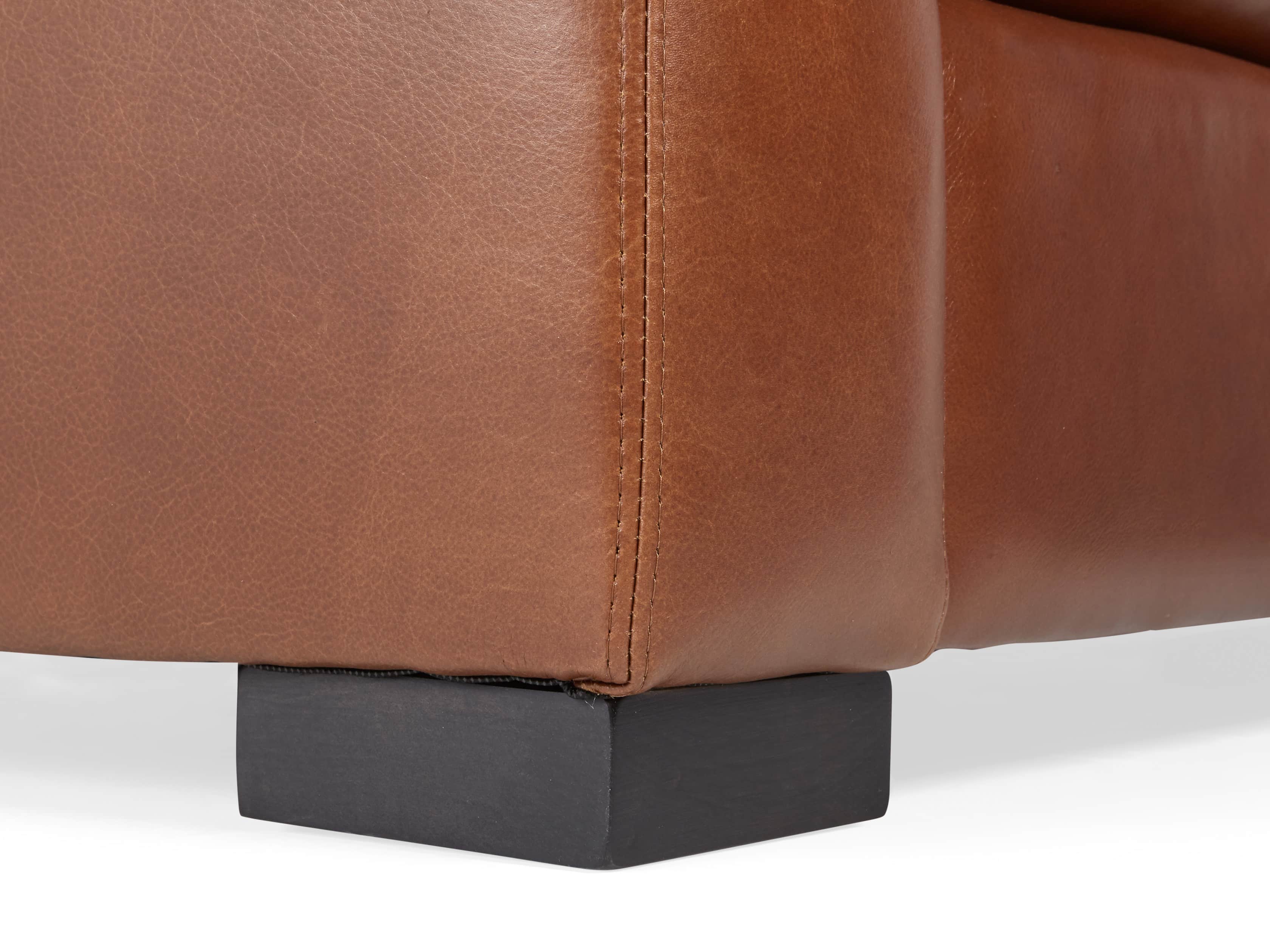 Remington Deep Leather 108" Sofa