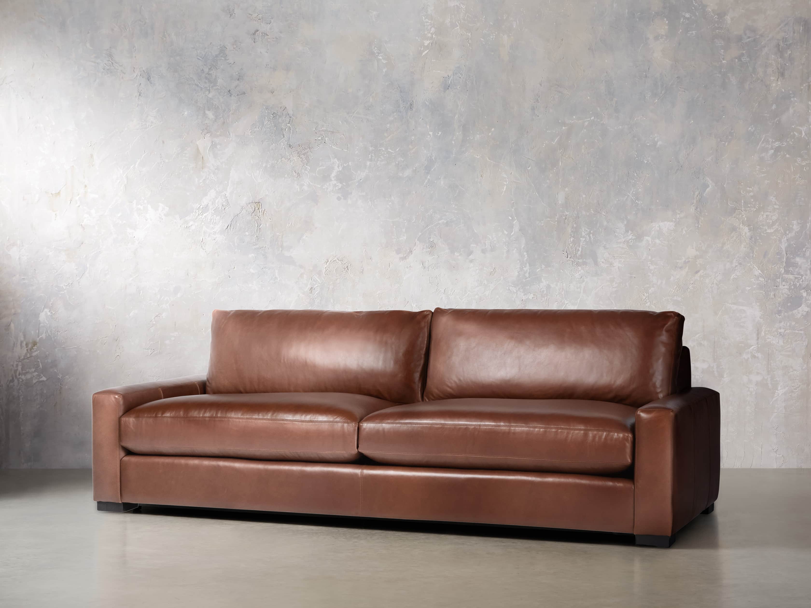 Remington Deep Leather 108" Sofa