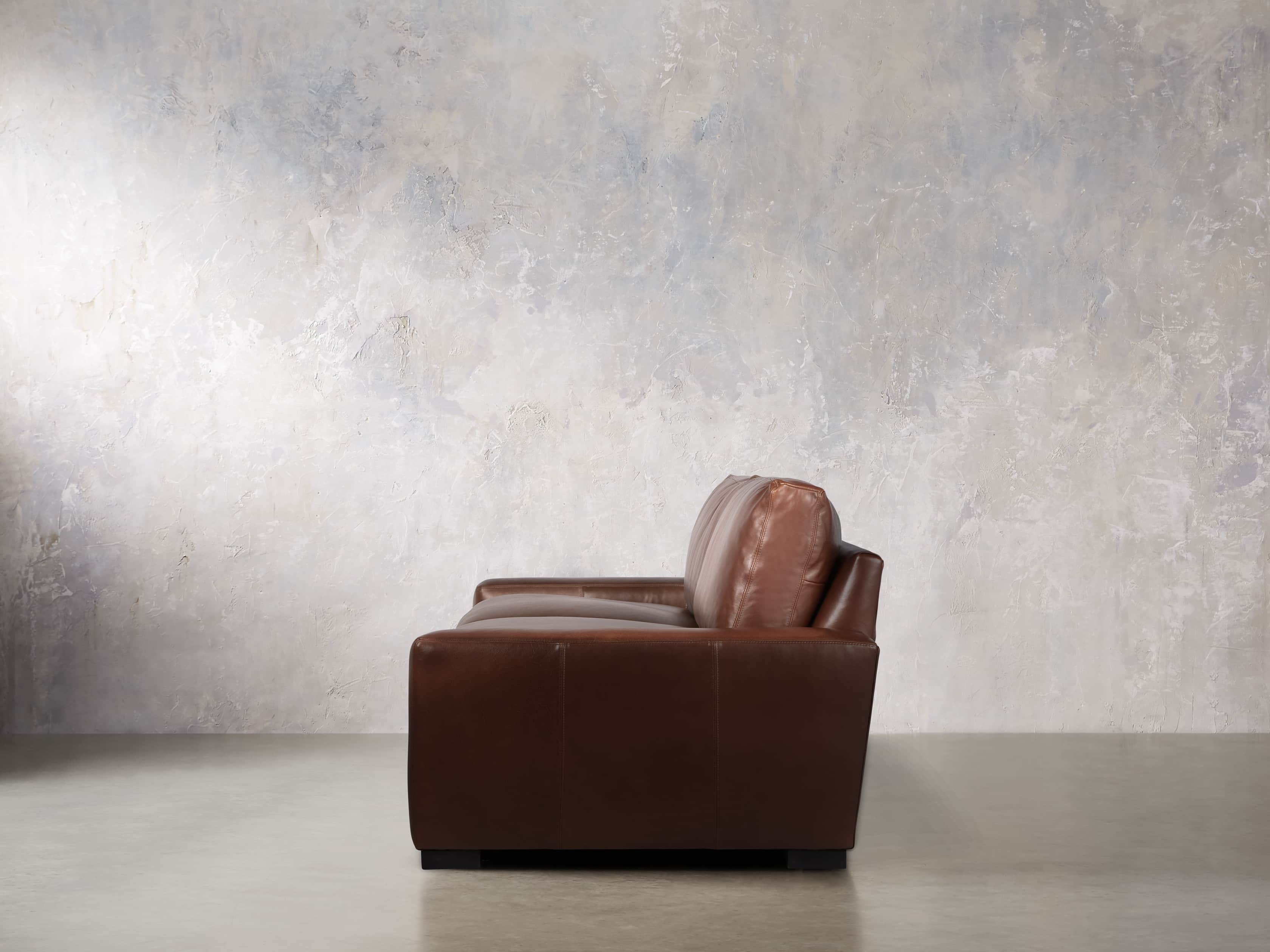 Remington Deep Leather 108" Sofa