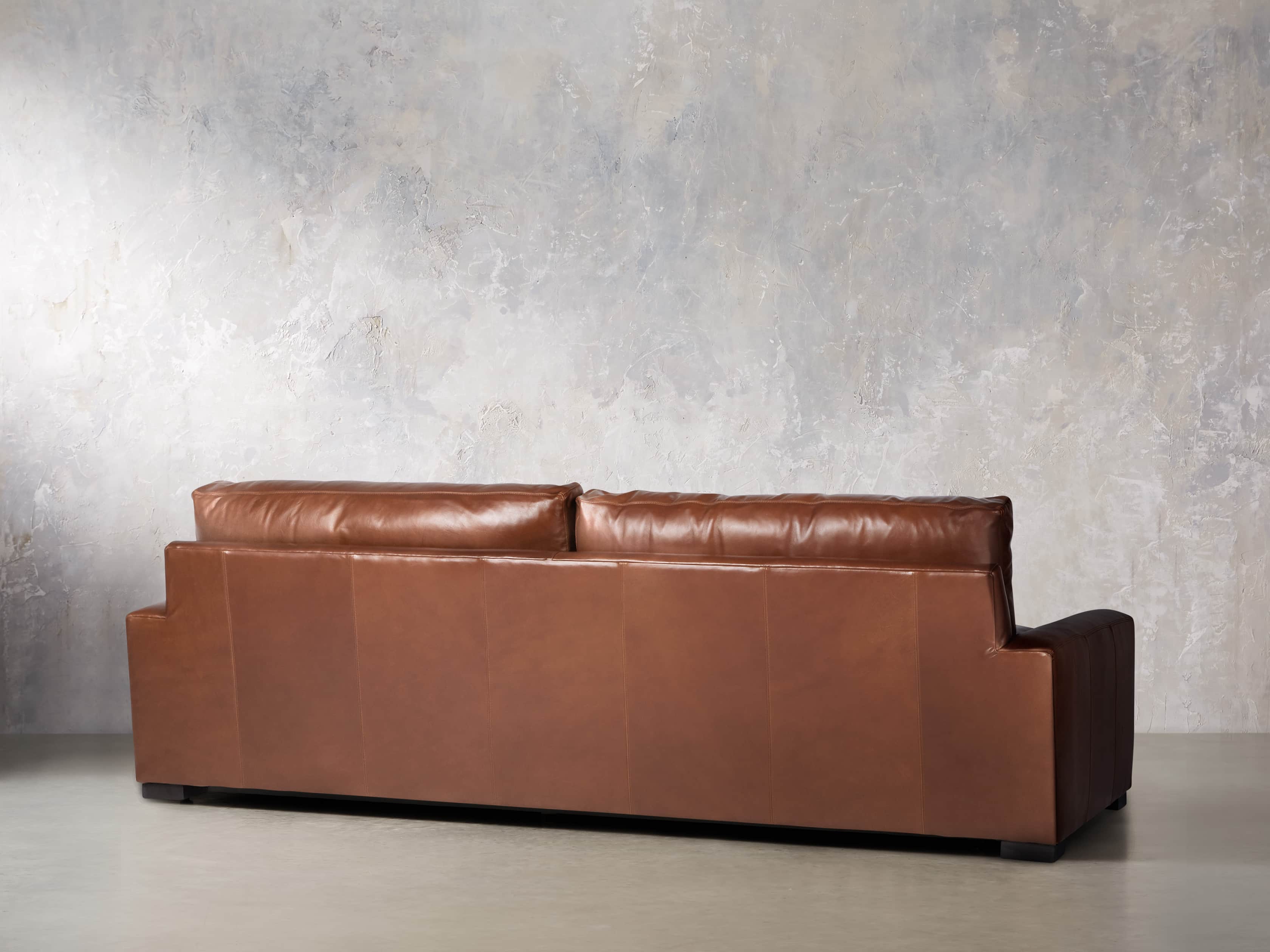 Remington Deep Leather 108" Sofa