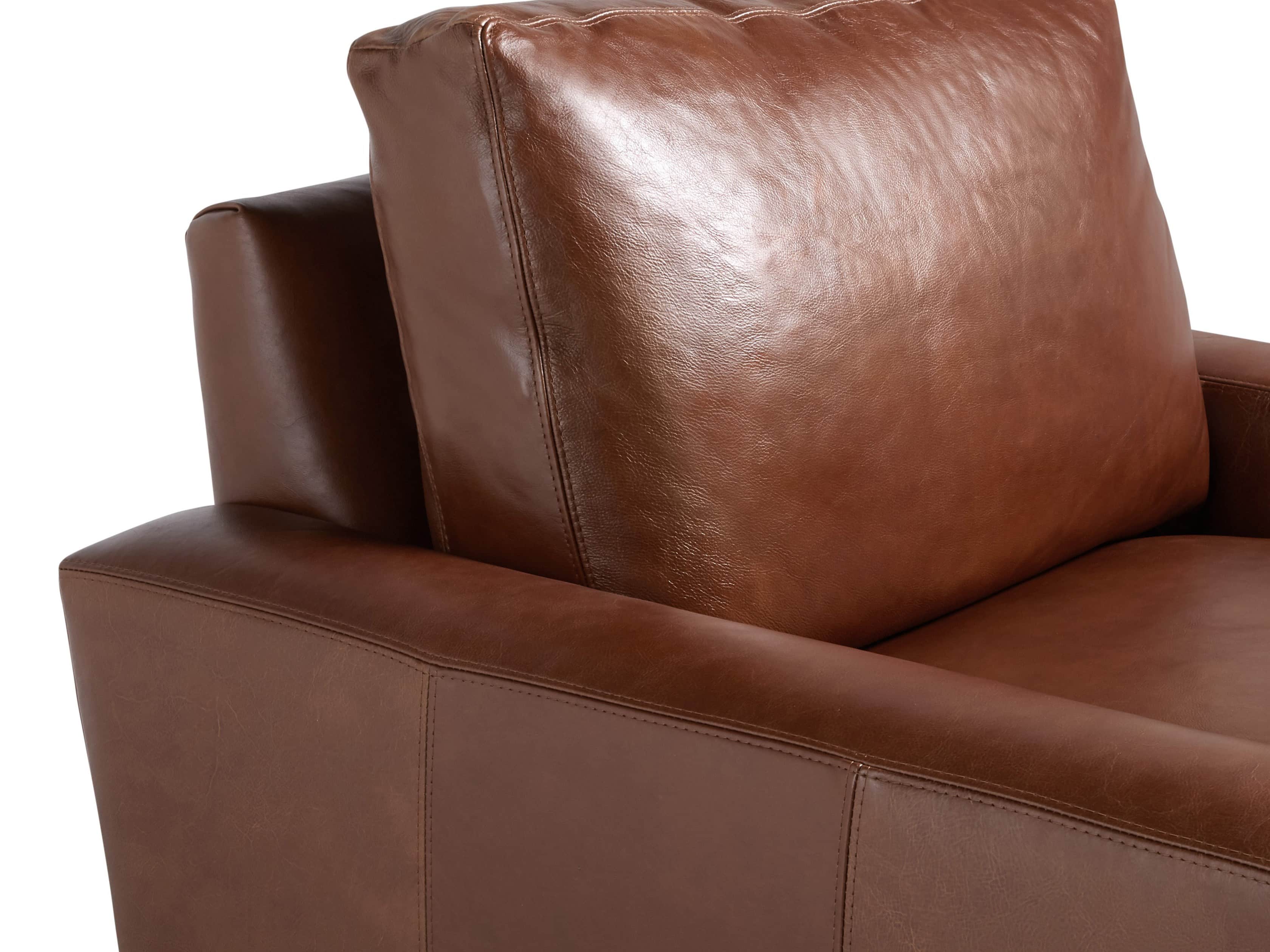 Remington Petite Leather Swivel Chair Arhaus