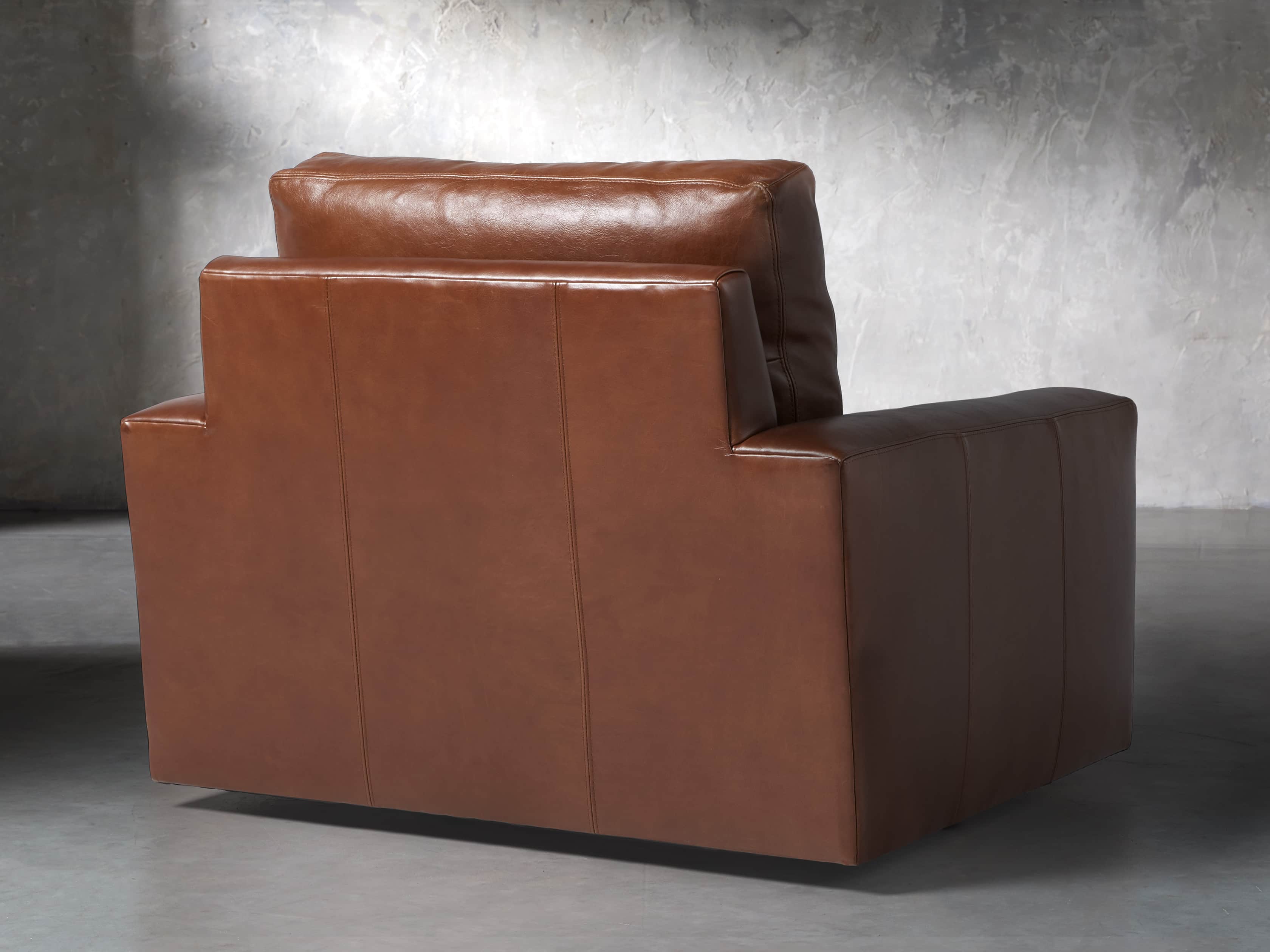 Remington Petite Leather 42" Swivel Chair, slide 5 of 8