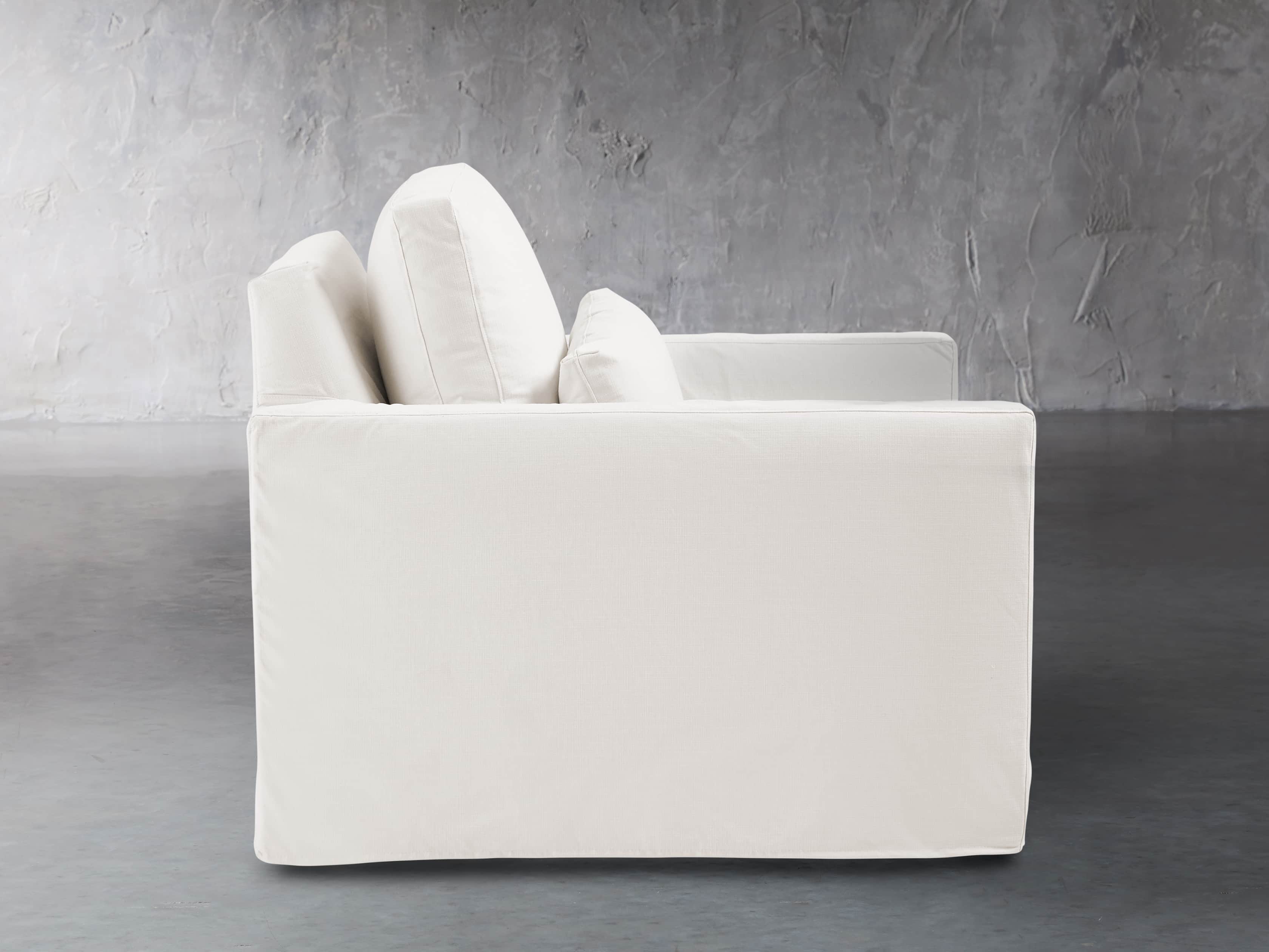Pollack 37" Slipcovered Swivel Chair, slide 4 of 8