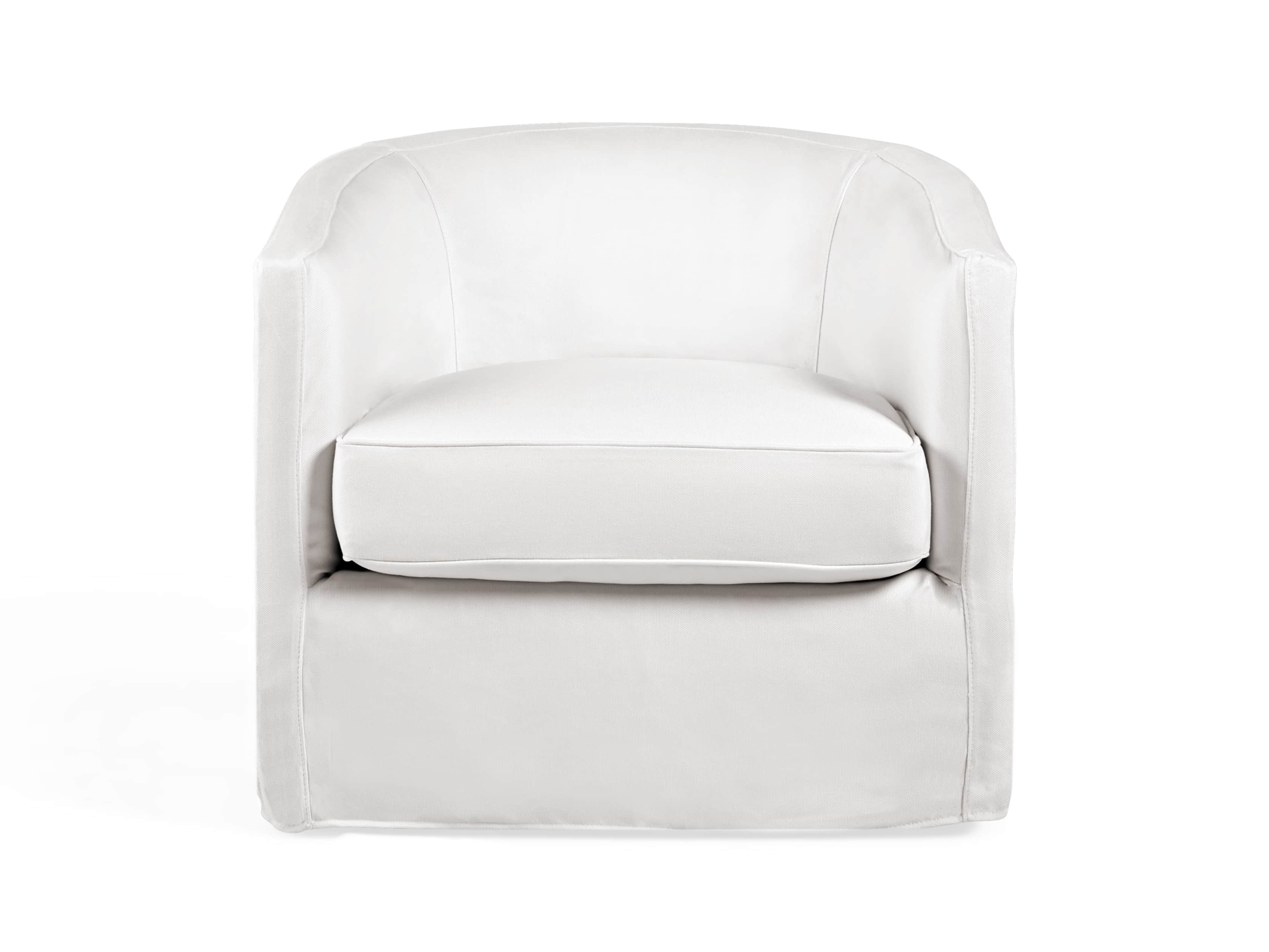 Costa Rei Outdoor 34" Slipcovered Swivel Chair