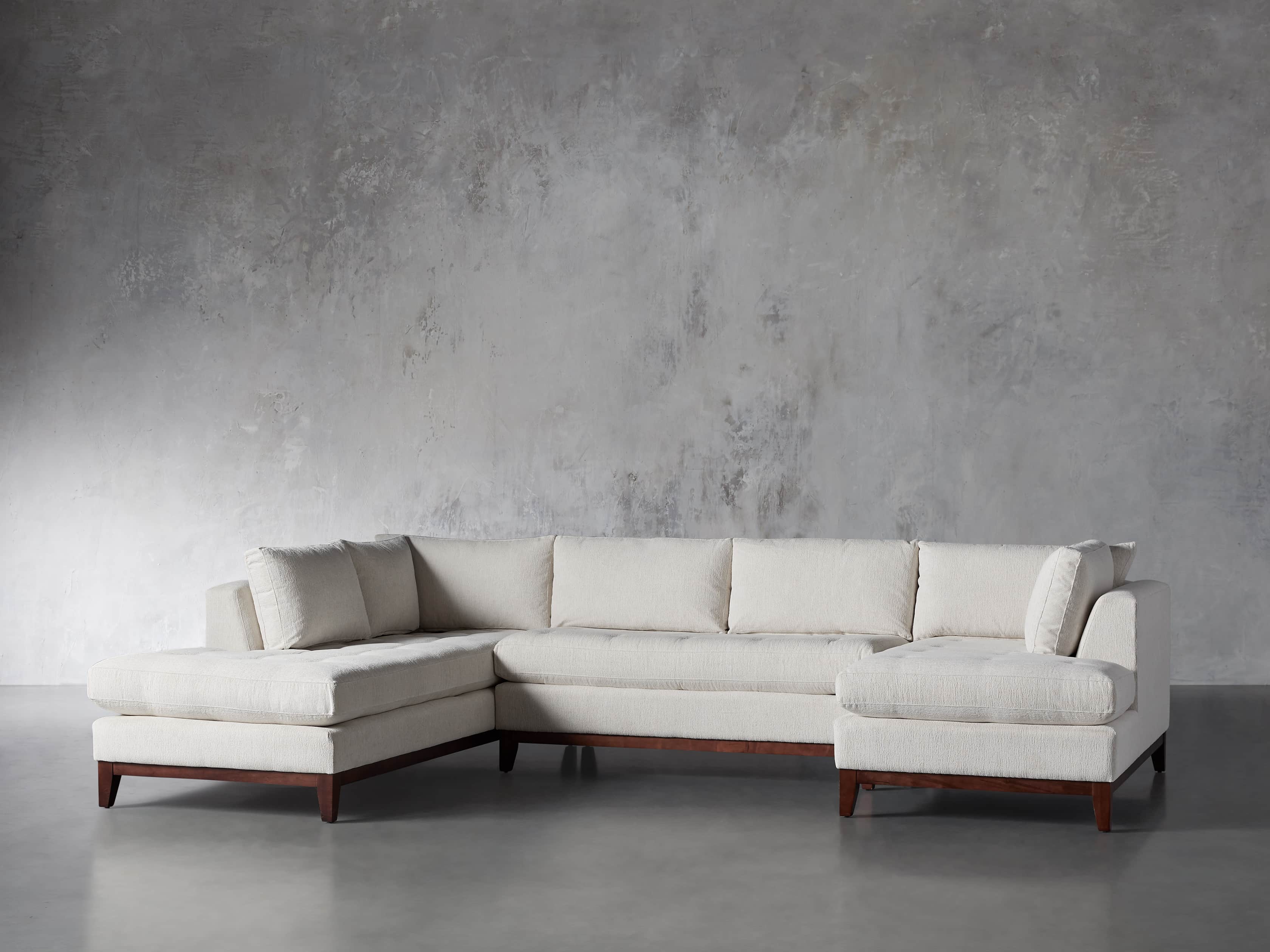 Bryden Upholstered 136" Left Arm Three Piece Daybed Sectional, slide 3 of 6