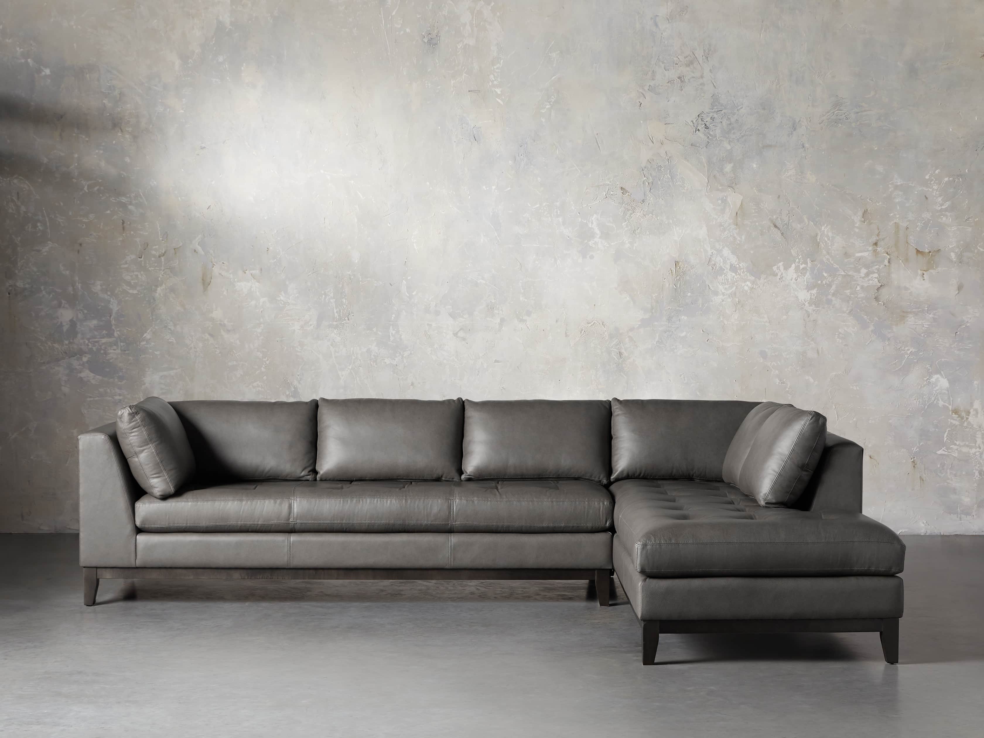 Bryden Leather 129" Right Arm Daybed Sectional, slide 1 of 12