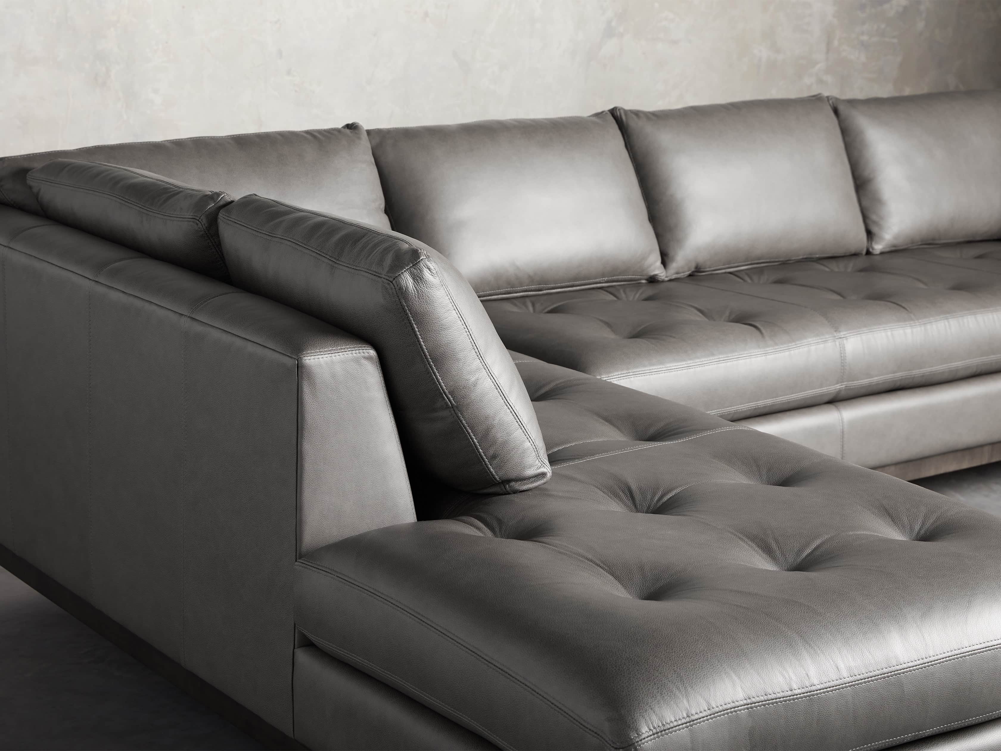 Bryden Leather 129" Right Arm Daybed Sectional, slide 9 of 12