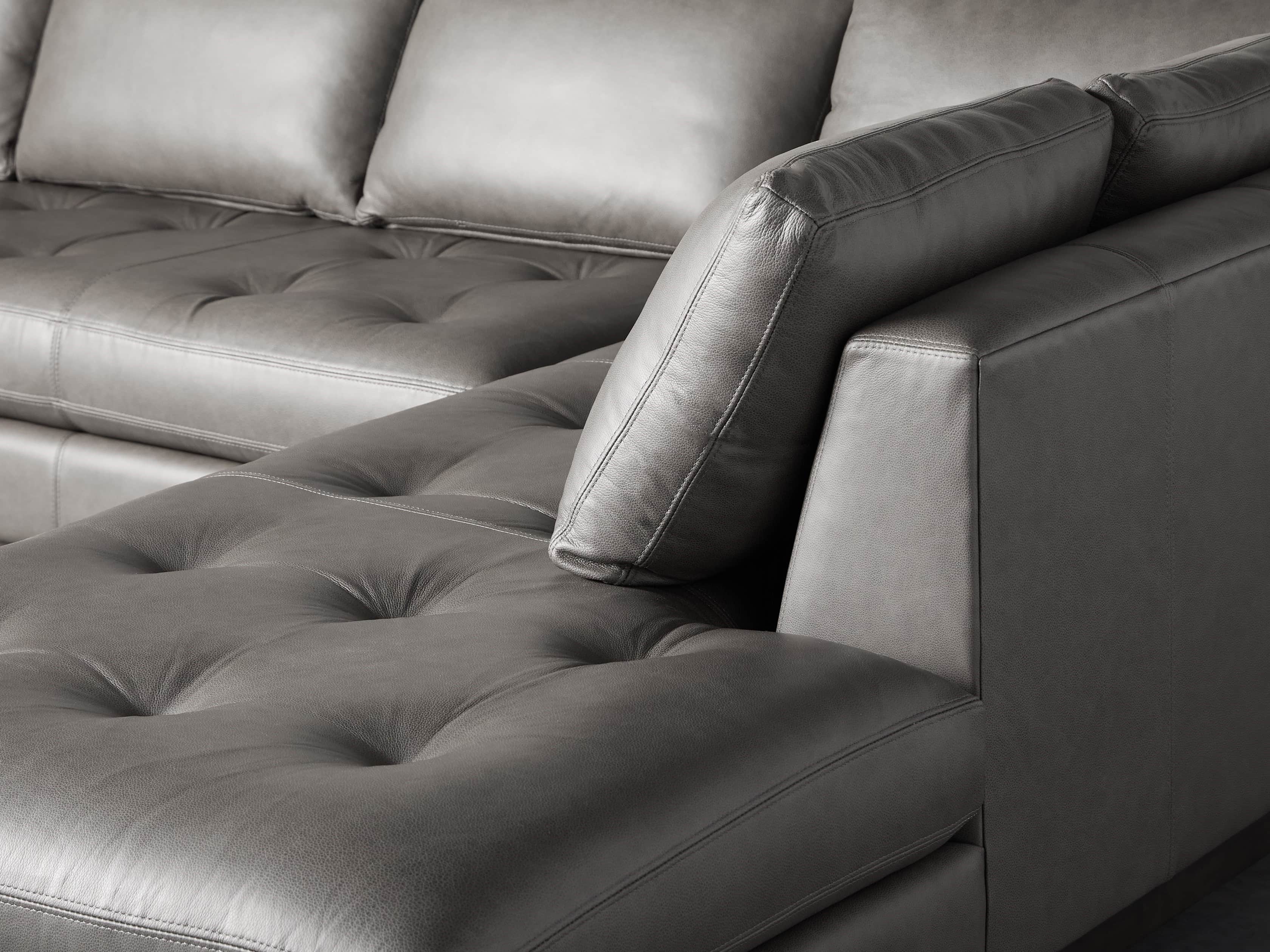 Bryden Leather 129" Right Arm Daybed Sectional, slide 10 of 12