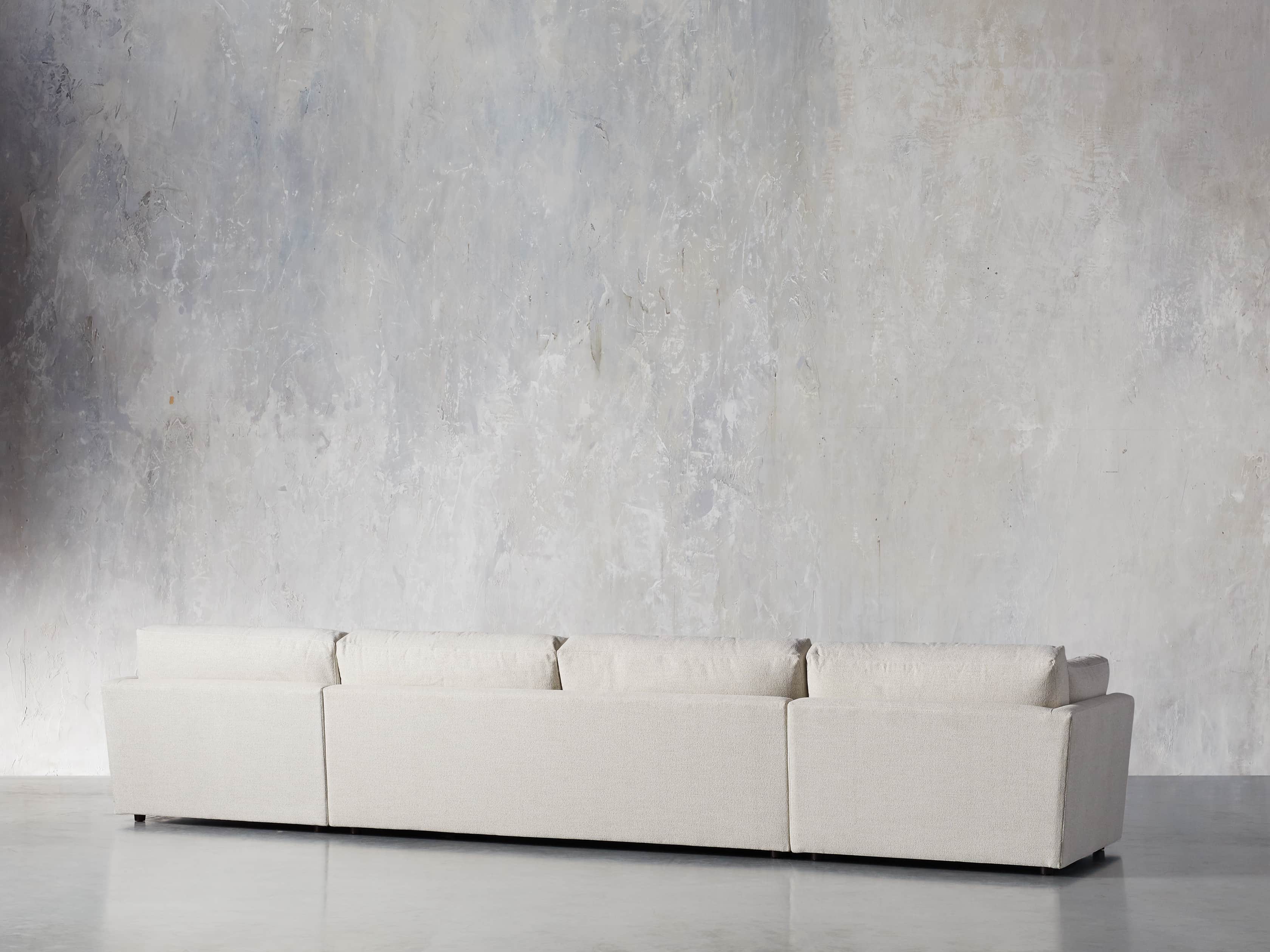 Sarno Upholstered 128" Modular Three Piece Sofa