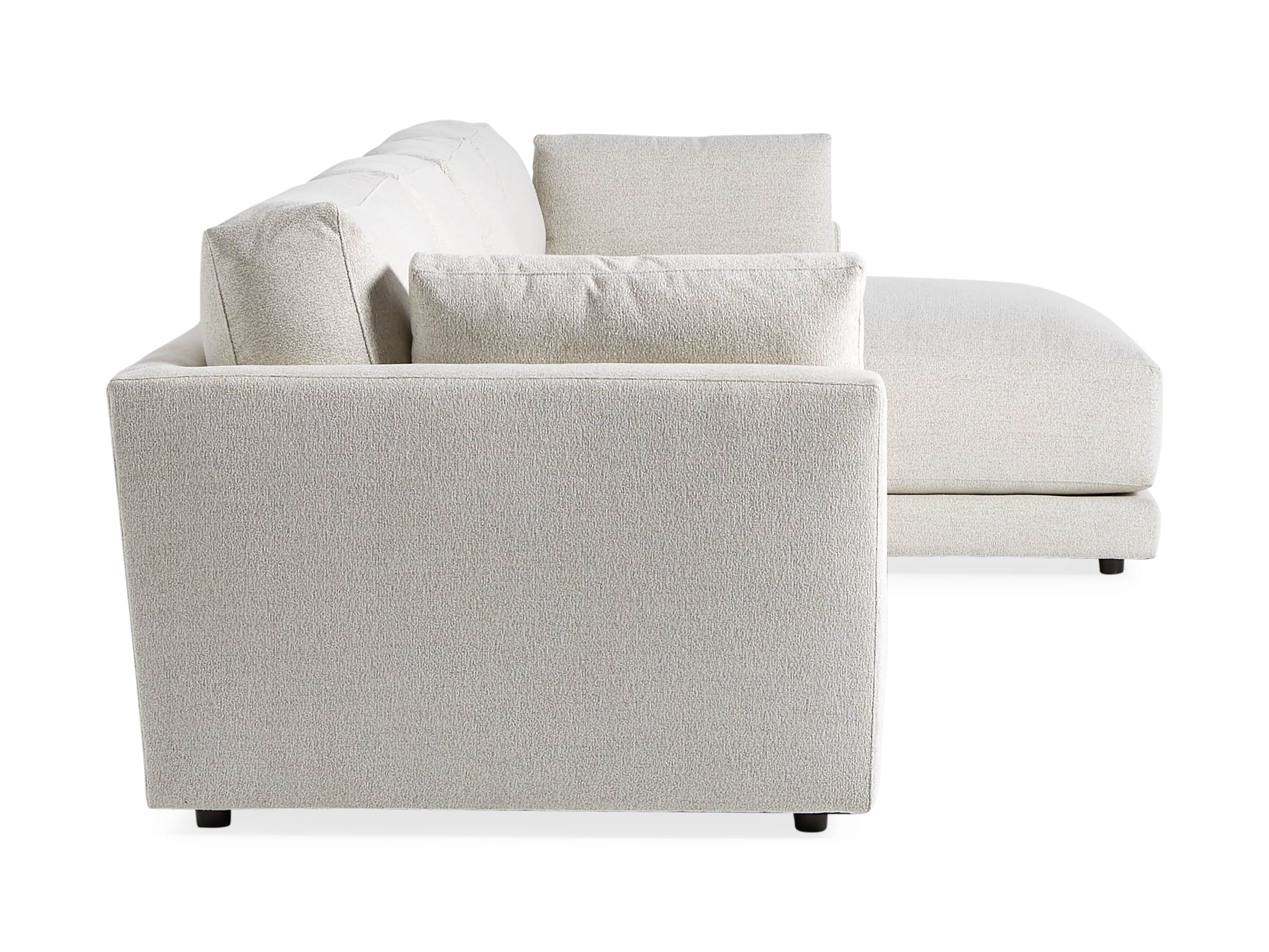Sarno Upholstered 128" Modular Three Piece Sofa
