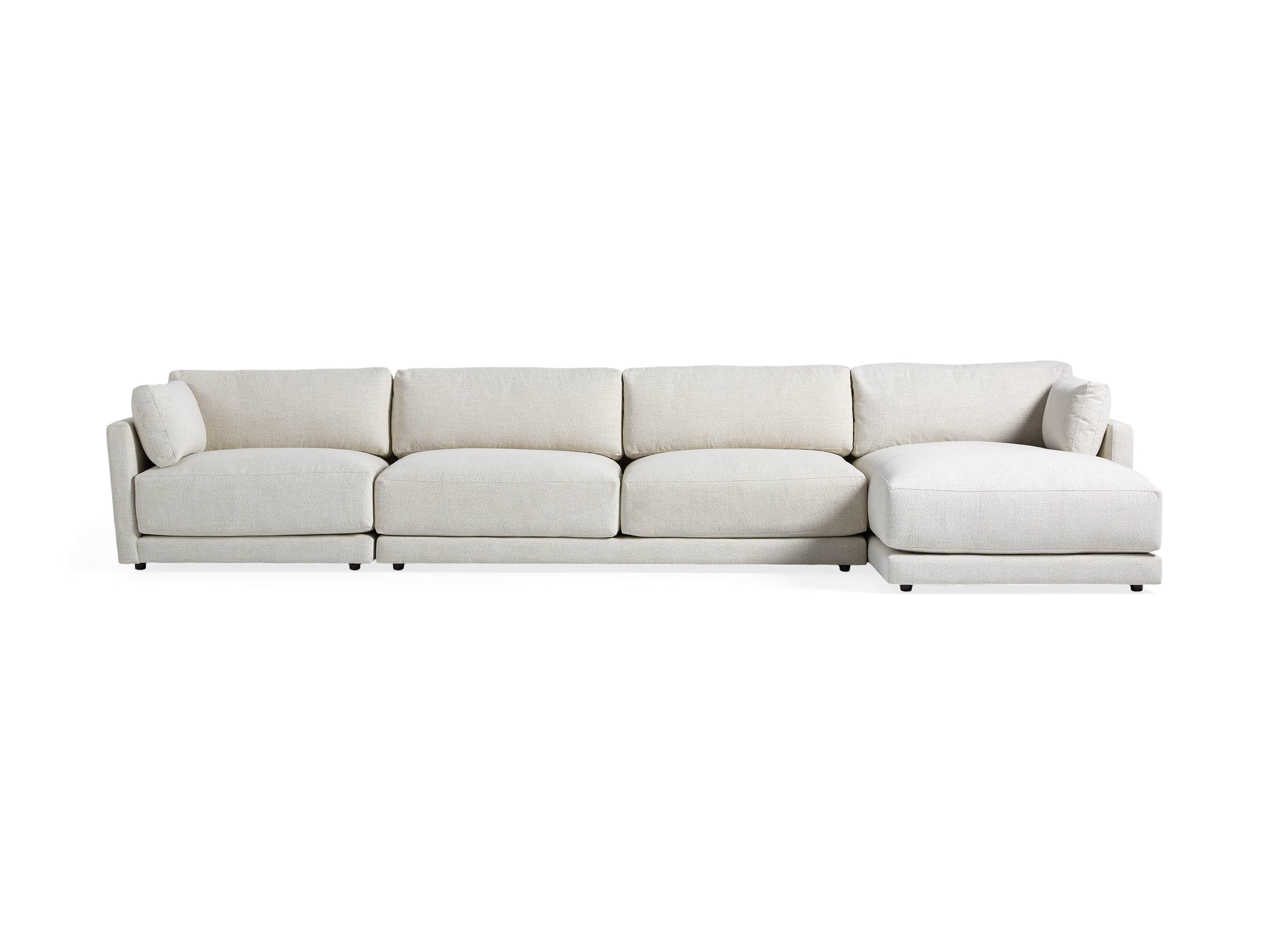 Sarno Upholstered 128" Modular Three Piece Sofa