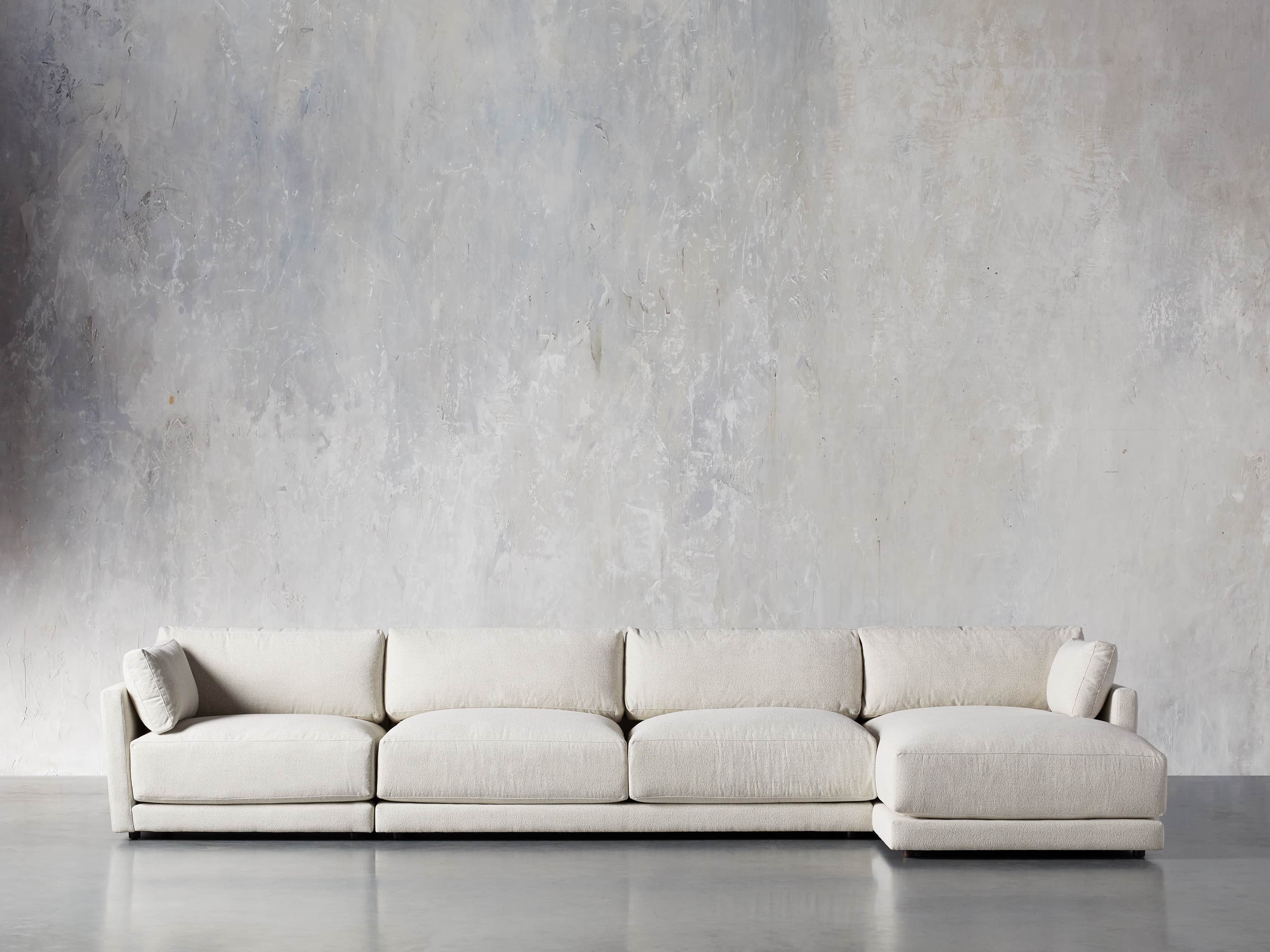 Sarno Upholstered 128" Modular Three Piece Sofa