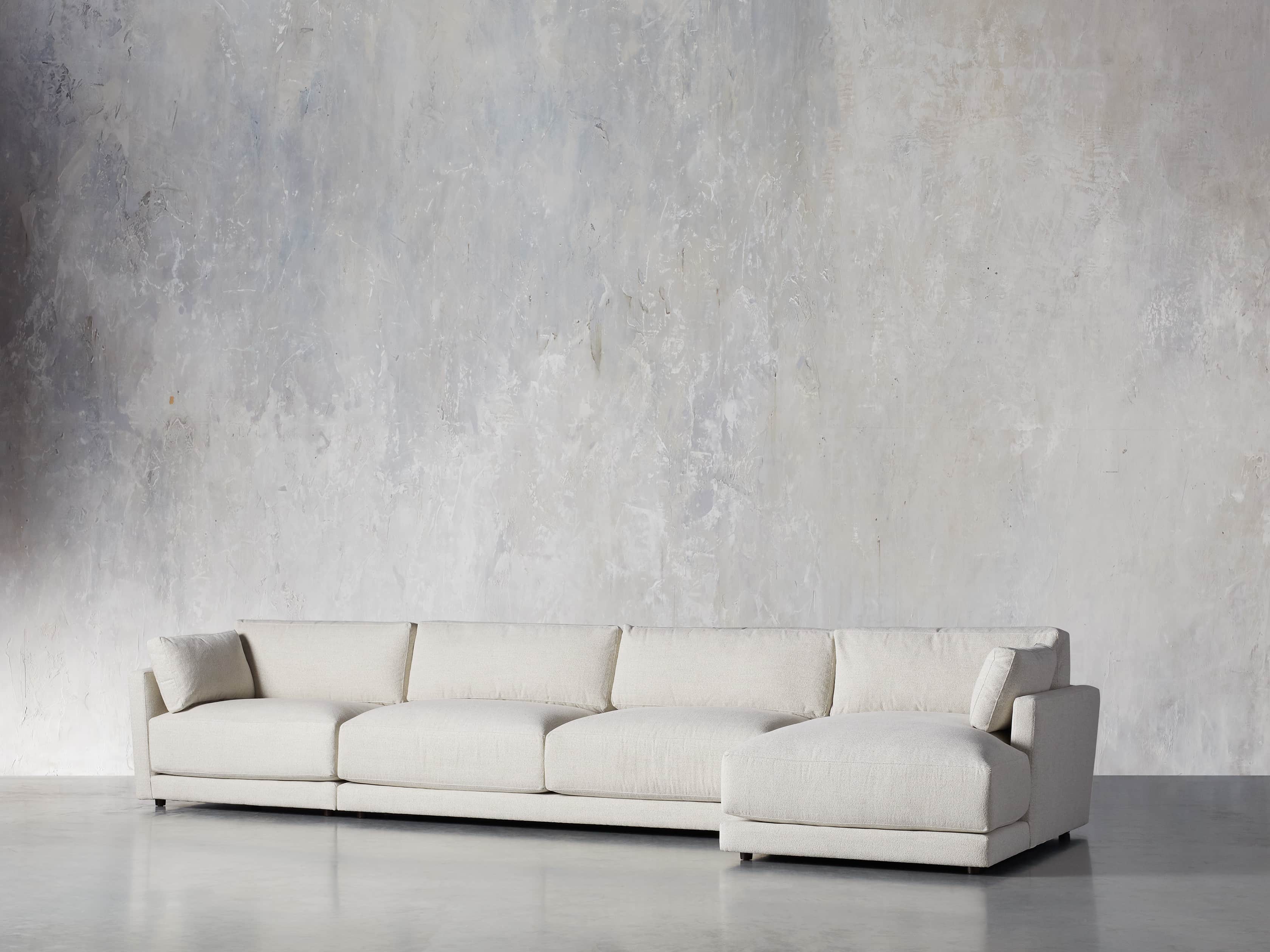 Sarno Upholstered 128" Modular Three Piece Sofa