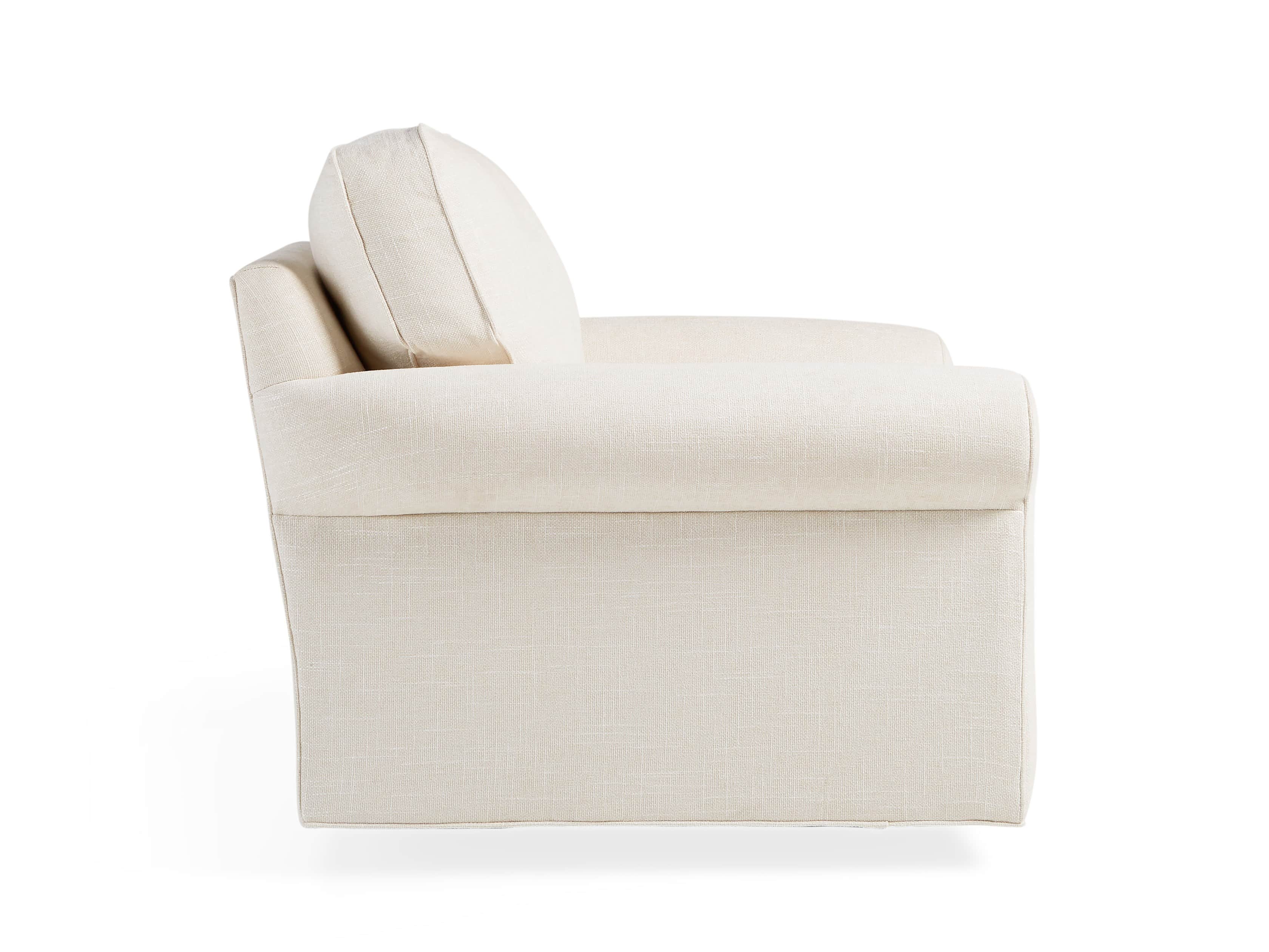 Baldwin No Skirt Upholstered 44" Swivel Chair, slide 4 of 7