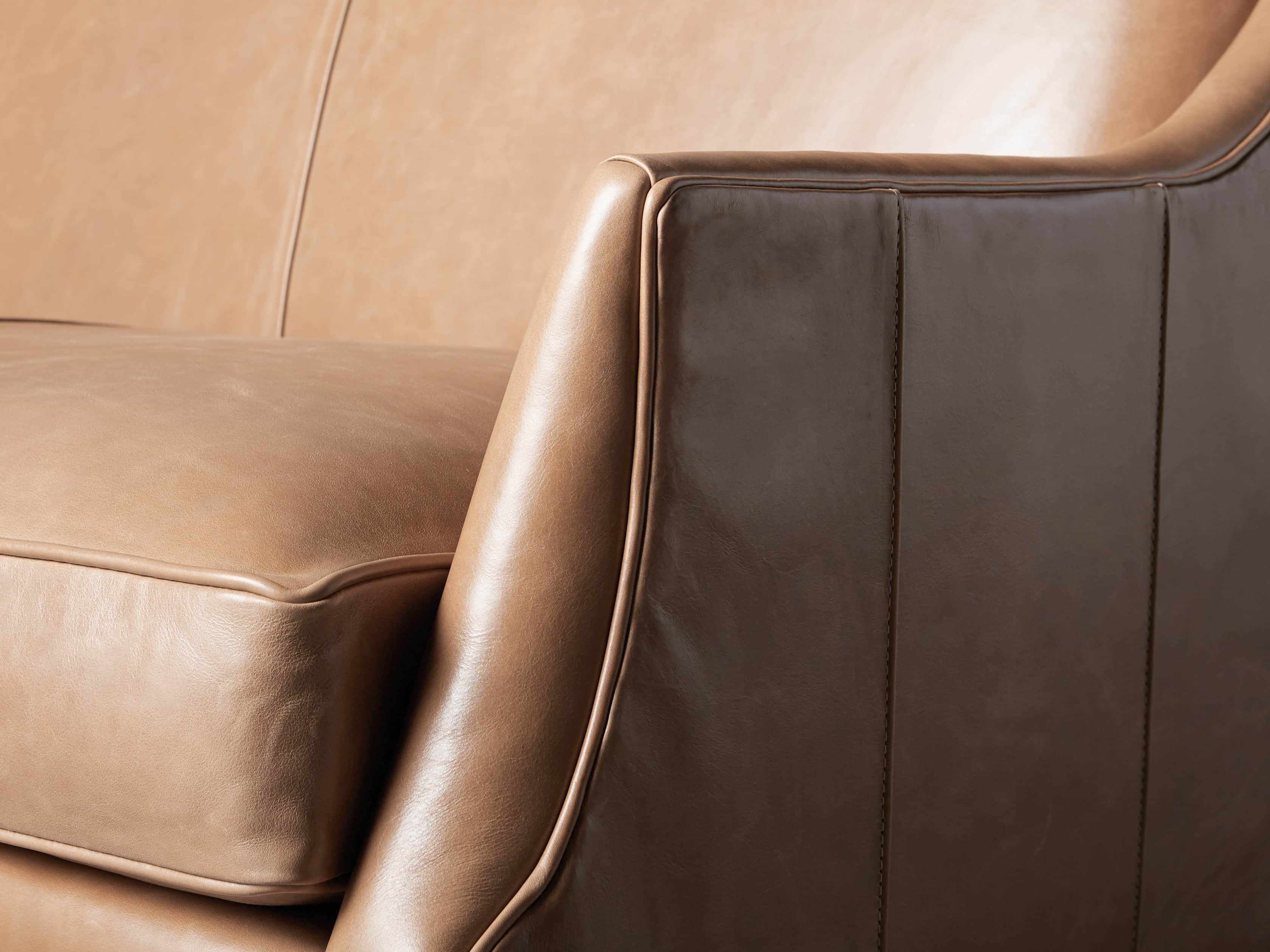 Dori Leather 61" Settee, slide 6 of 10