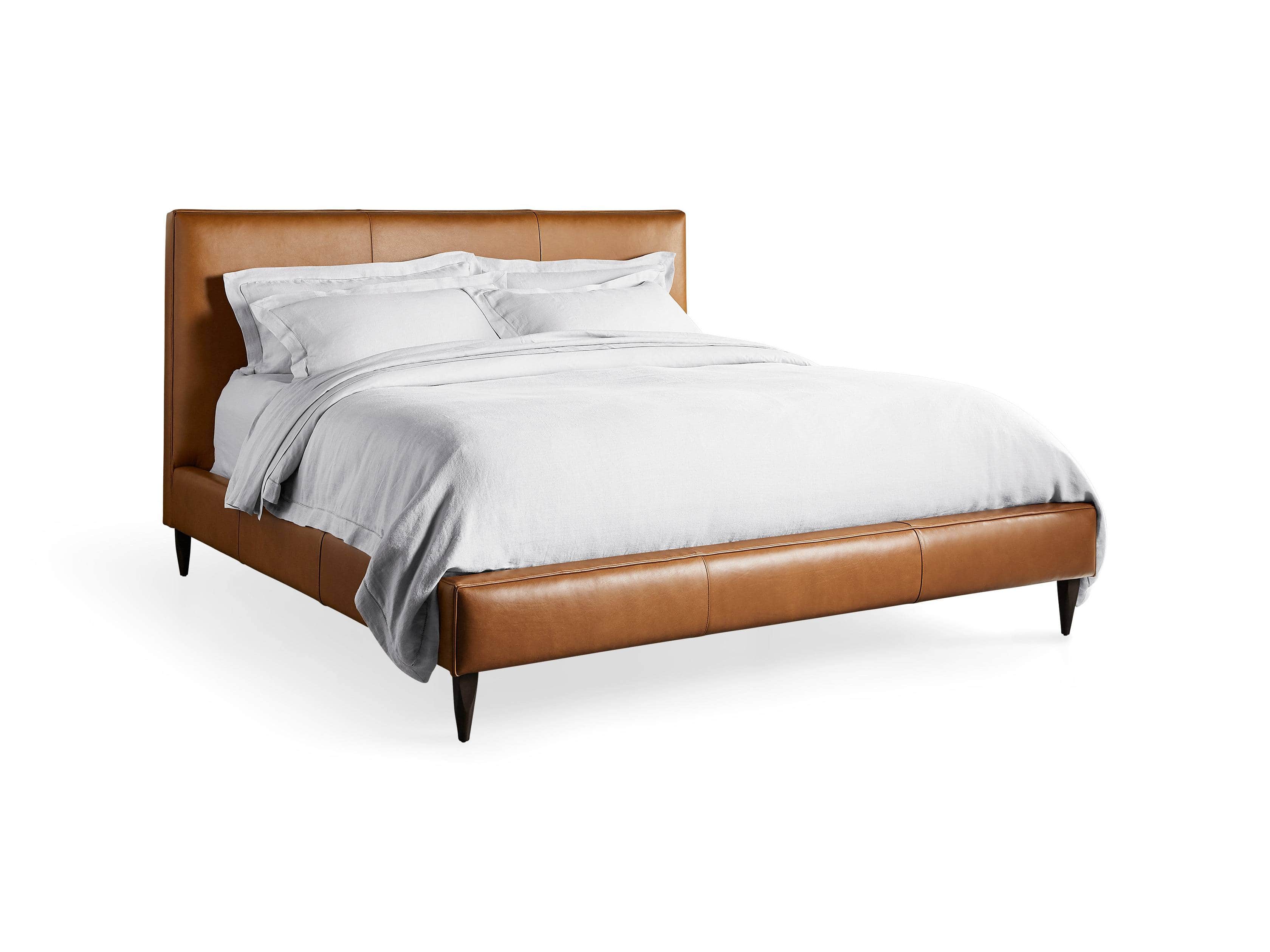 Arhaus shop leather bed